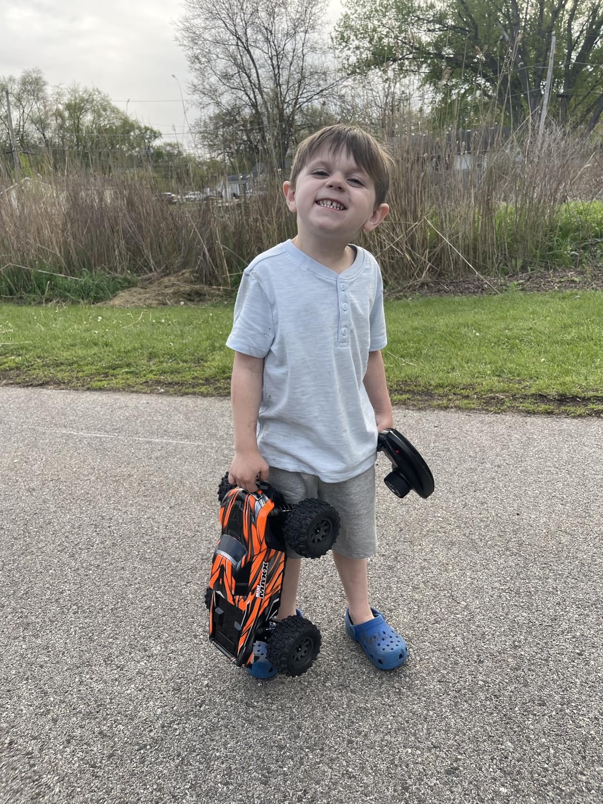 Traxxas Mini Maxx BL-2s 30+ MPH RTR Monster Truck Orange, Battery and Charger Included customer photo 1