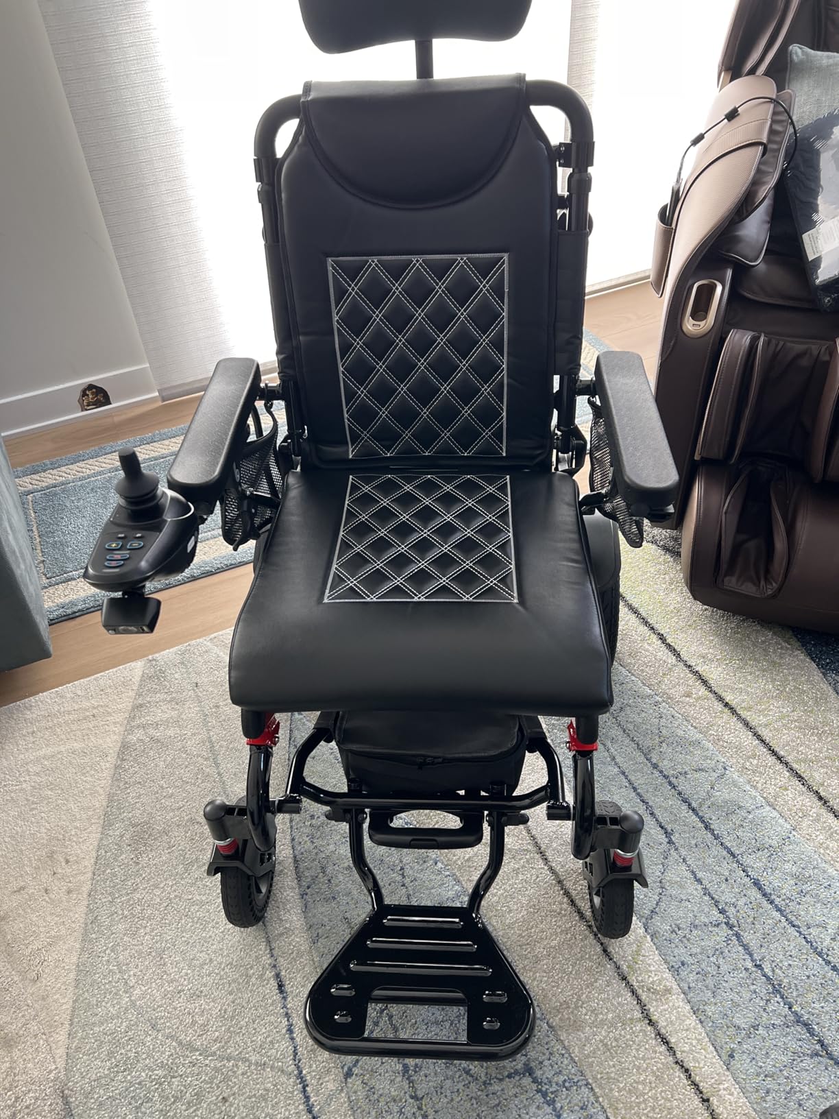 Rubicon DX11 - Reclining Foldable Electric Wheelchairs for Adults - Longest Range 25 Miles of Freedom: Airline Approved Deluxe Electric Wheelchair with Dual 12AH Lithium Batteries, 600W Motor (Model7) customer photo 1