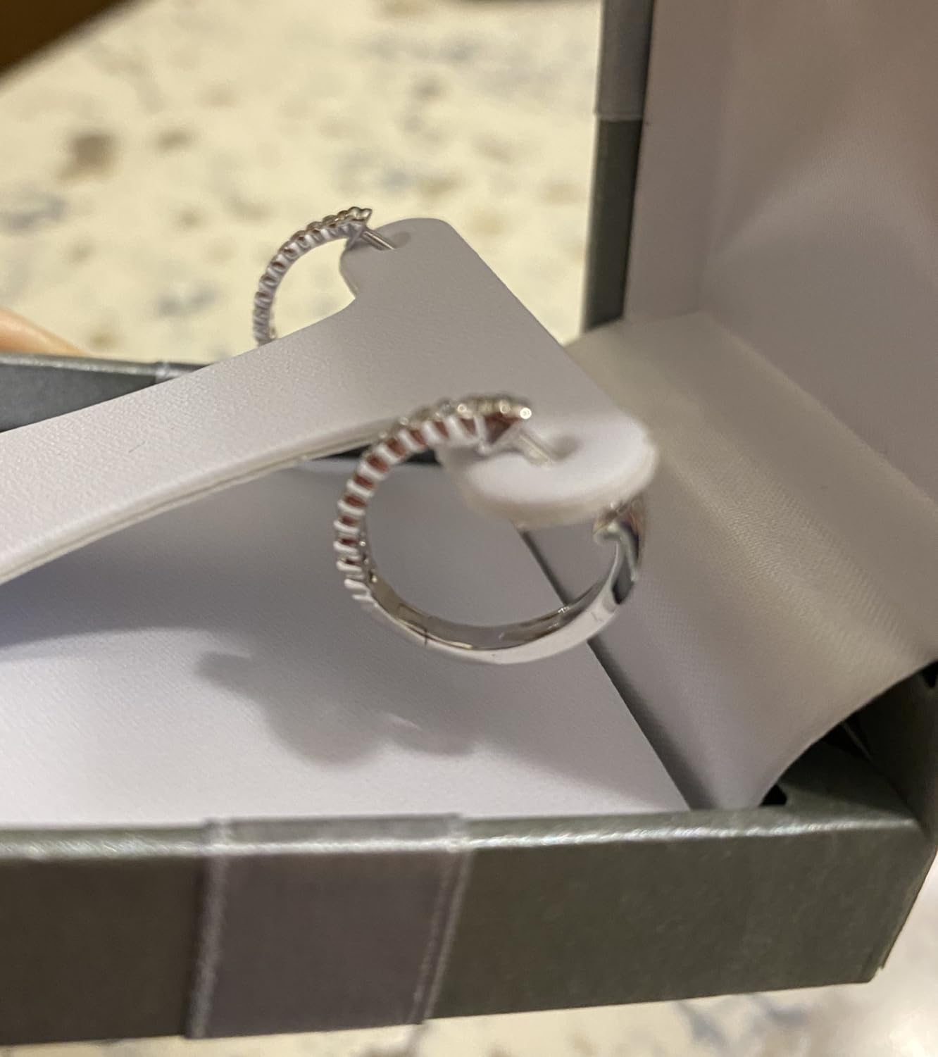 1/4 Carat Total Weight Lab-Grown Diamond Fashion Hoop Earrings for Women in 925 Sterling Silver and 14KT Gold Plated Sterling Silver | Hypoallergenic Fine Jewelry | SI1 Clarity, F Color customer photo 1