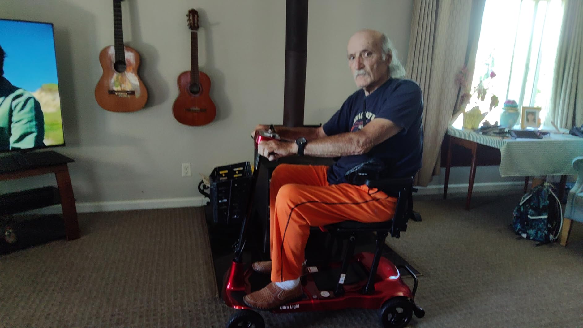 Mobility Scooters for Adults & Seniors - Ultra Lightweight 27.5 lbs Carbon Fiber Folding Electric Scooter - Airlines Approved All-Terrain Portable Scooter with Basket and Charger Included (Blue) customer photo 1