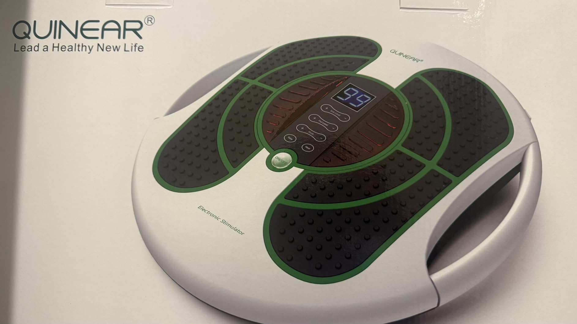 QUINEAR Foot Massager with TENS & EMS for Neuropathy, Foot Stimulator for Pain Relief and Circulation, Nerve Muscle Massager with Remote Control, Relieve Swelling and RLS customer photo 1