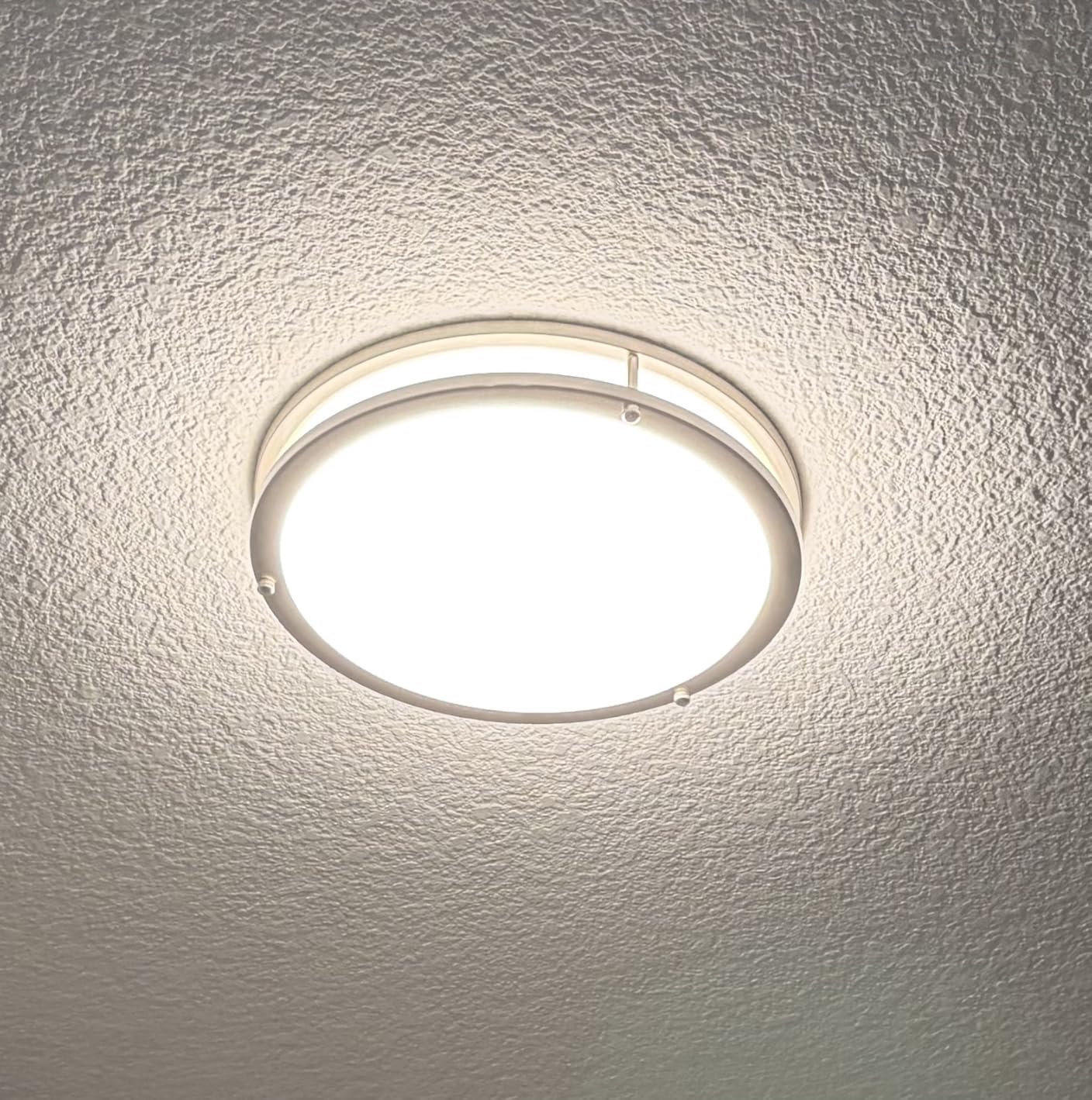 DLLT Flush Mount LED Ceiling Light: 13 Inch 5CCT (3000K-6000K) & Dimmable Ceiling Light Fixtures for Bedroom Hallway - 24W Modern Brushed Nickel Super Bright Kitchen Lighting Fixtures Ceiling customer photo 1