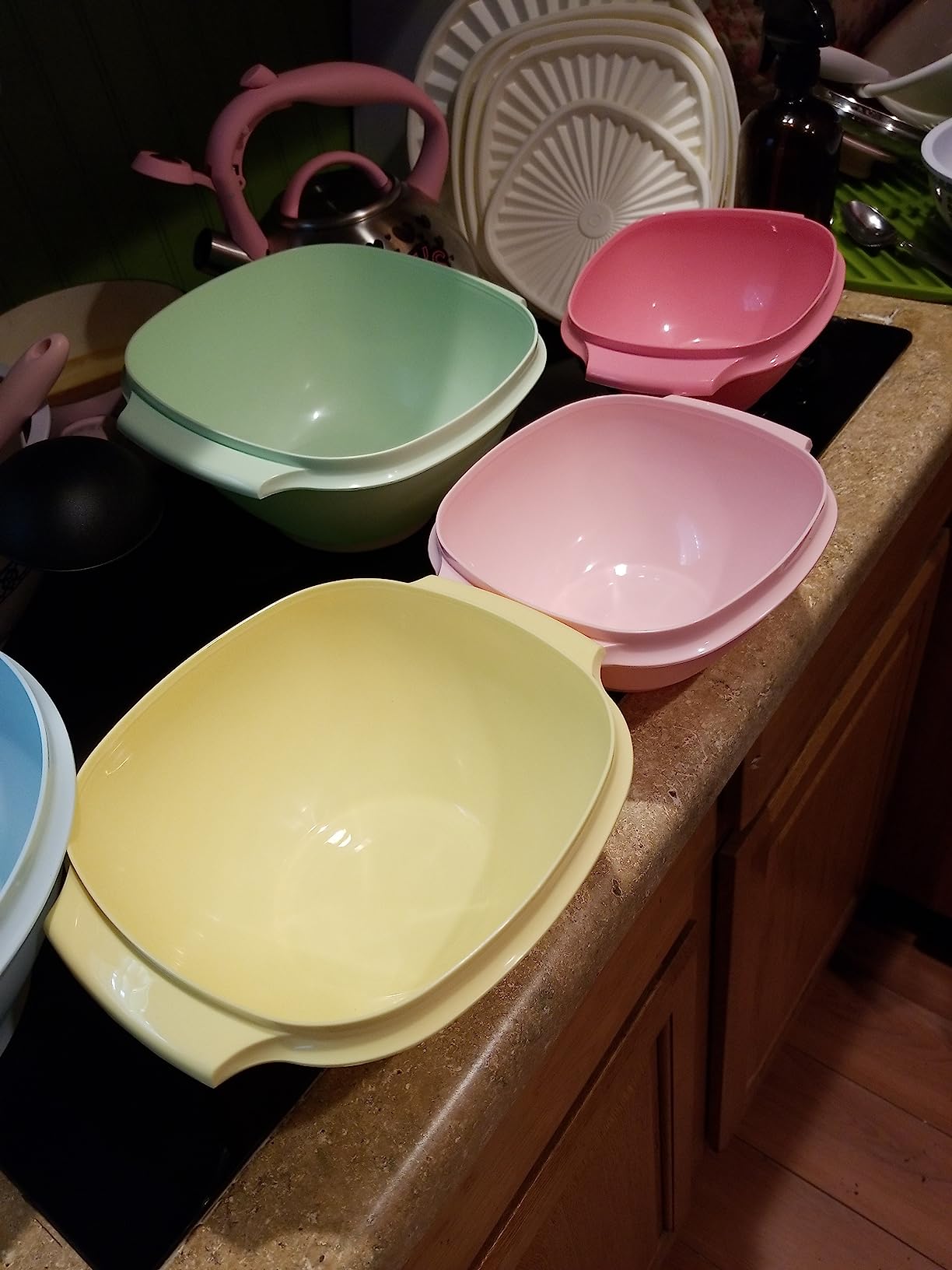 Tupperware Heritage Collection, New 36 Piece Food Storage Container Set in Vintage Pink, Dishwasher Safe and BPA Free (18 containers, 18 lids) customer photo 2