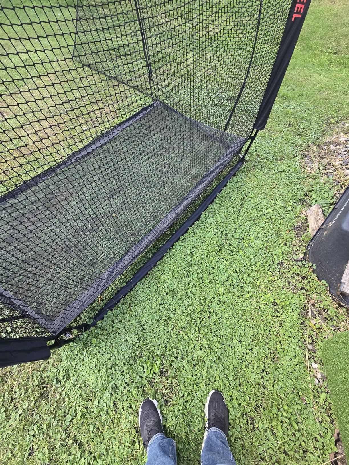 ZEALFEEL Golf Net, 10x7FT/10x8FT/11x8FT Golf Simulator Cage System with Impact Screen & Side Barriers, Golf Practice Net for Indoor Outdoor Backyard Driving & Home Garage Training customer photo 1
