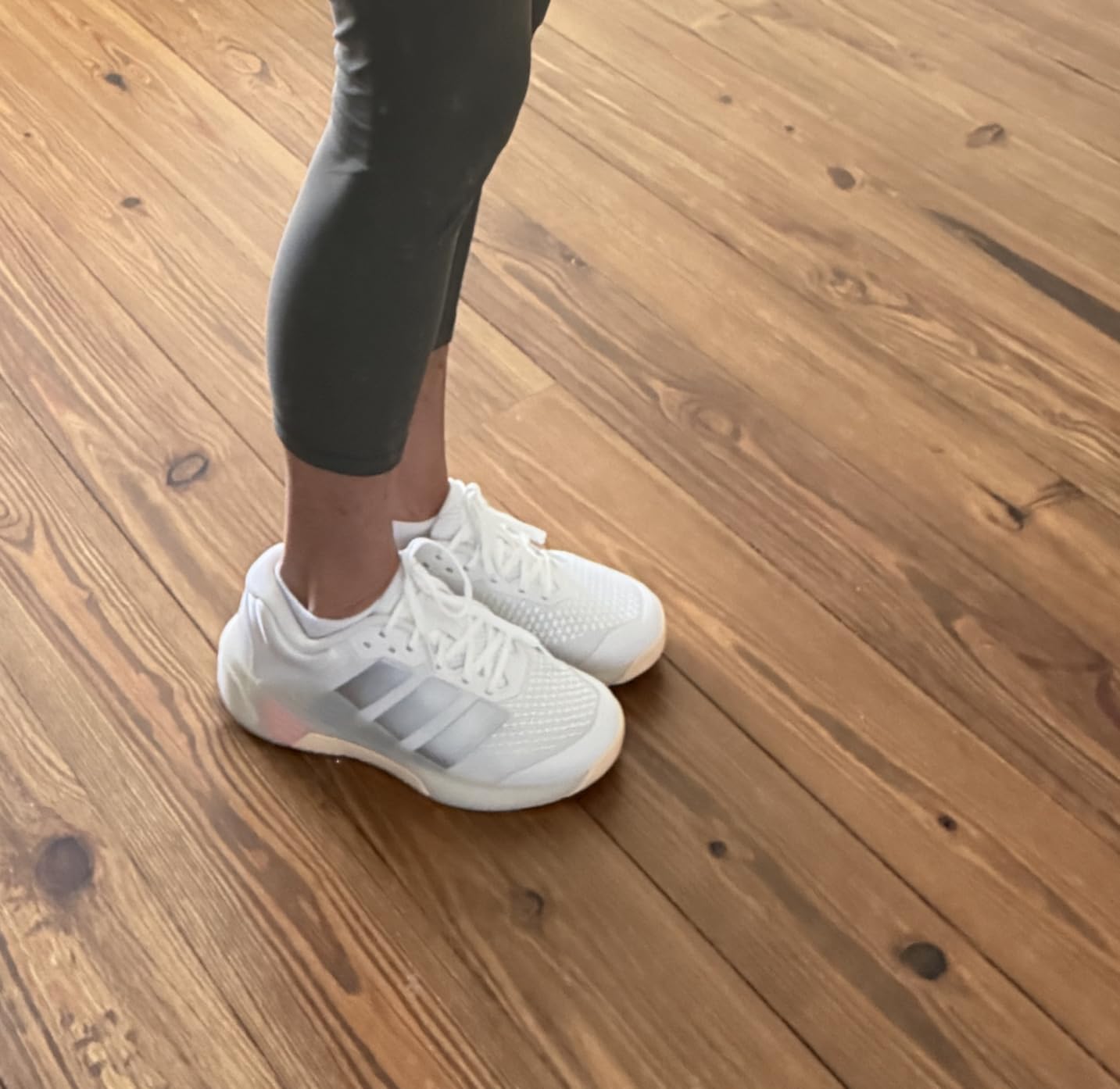 adidas Women's Dropset 4 Training Sneakers - White customer photo 2