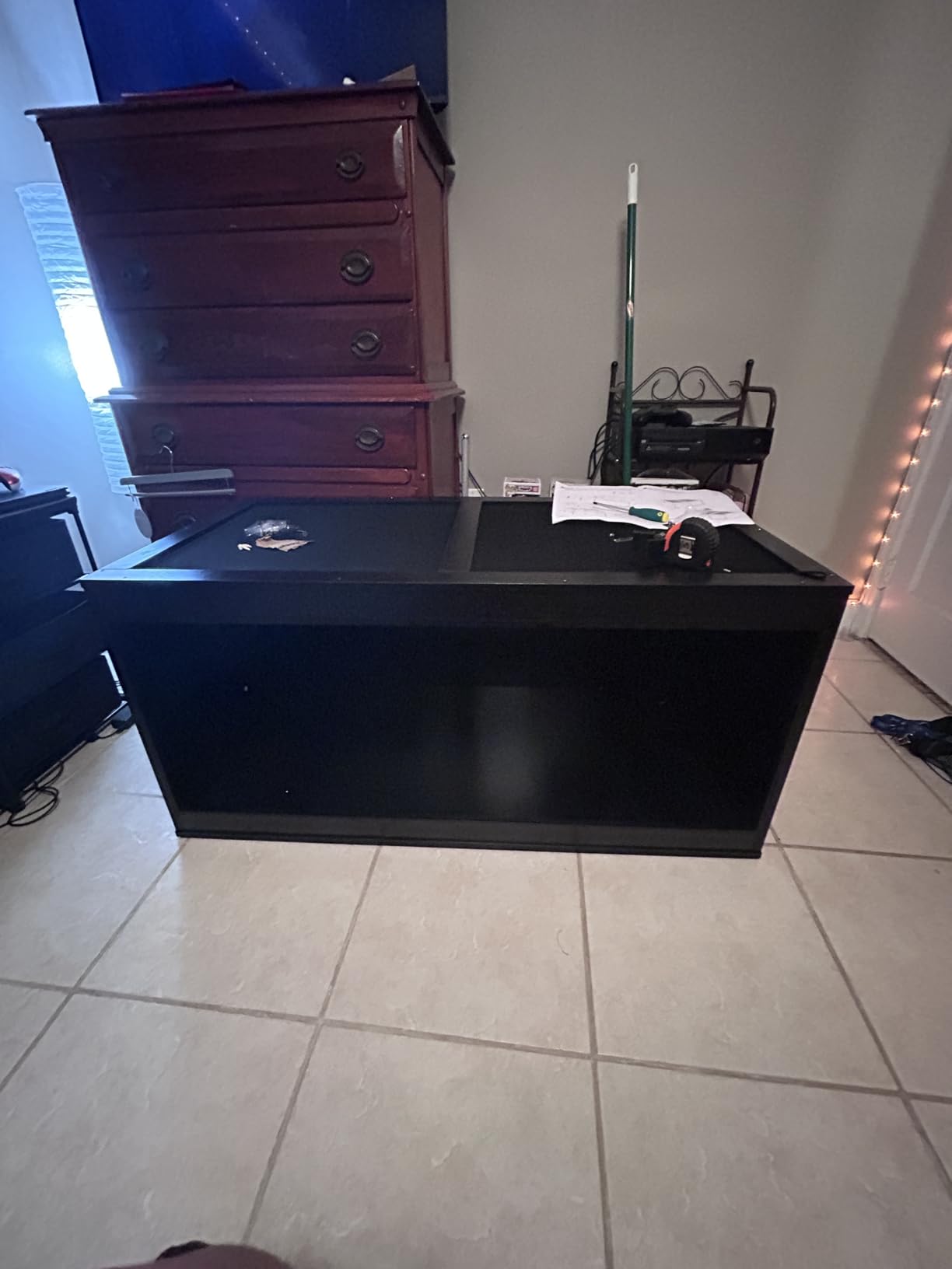 unipaws 110 Gallon Reptile Tank for Lizards, Bearded Dragon Enclosure Terrarium, Large Stackable Cage with Glass Sliding Doors and Lock and Cable Port, Black customer photo 1
