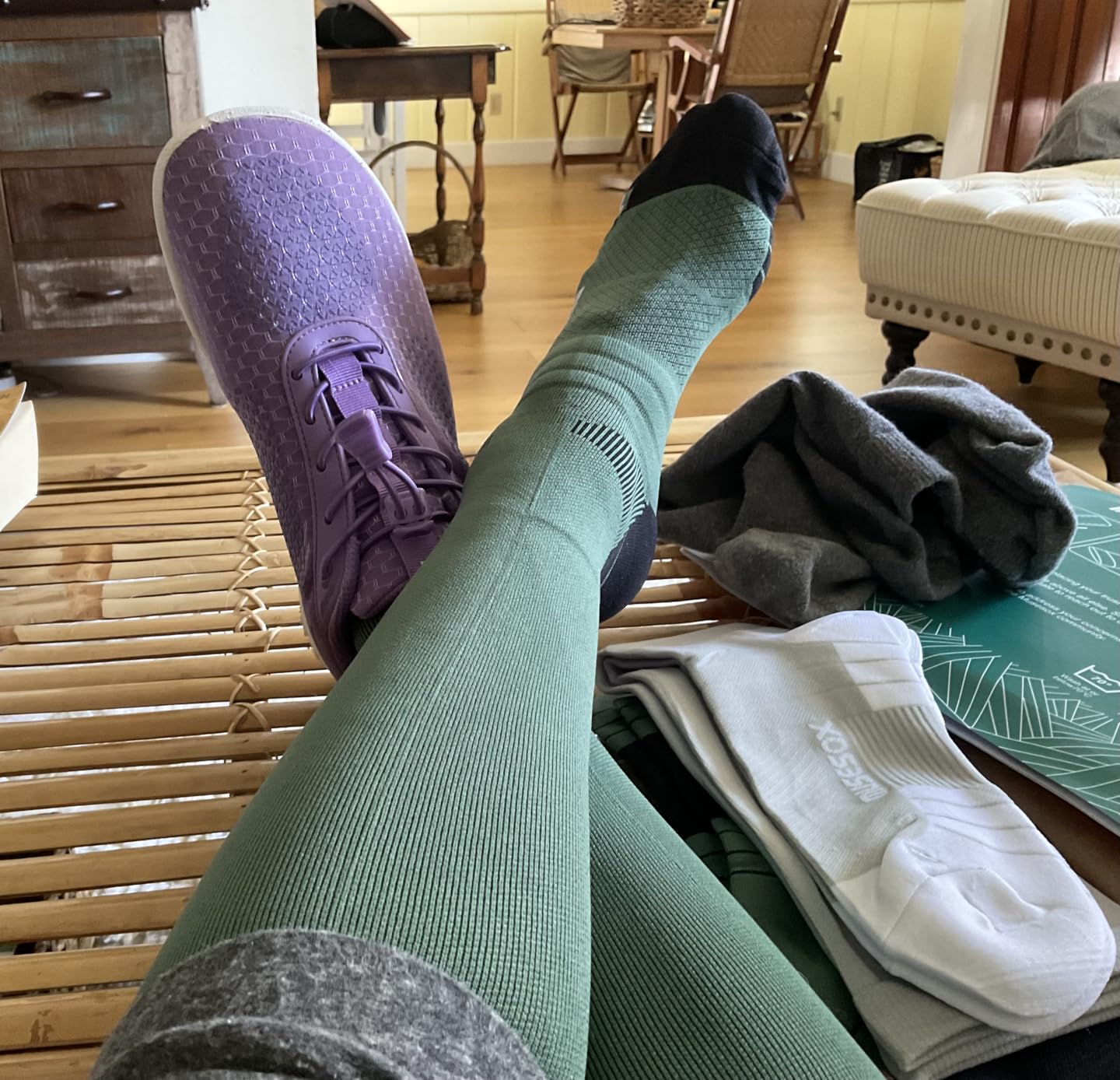 Compression Socks for Women and Men,Knee High 15-20mmHg Graduated Support(3 Pairs) Best for Nurses,Pregnant,Travel customer photo 2