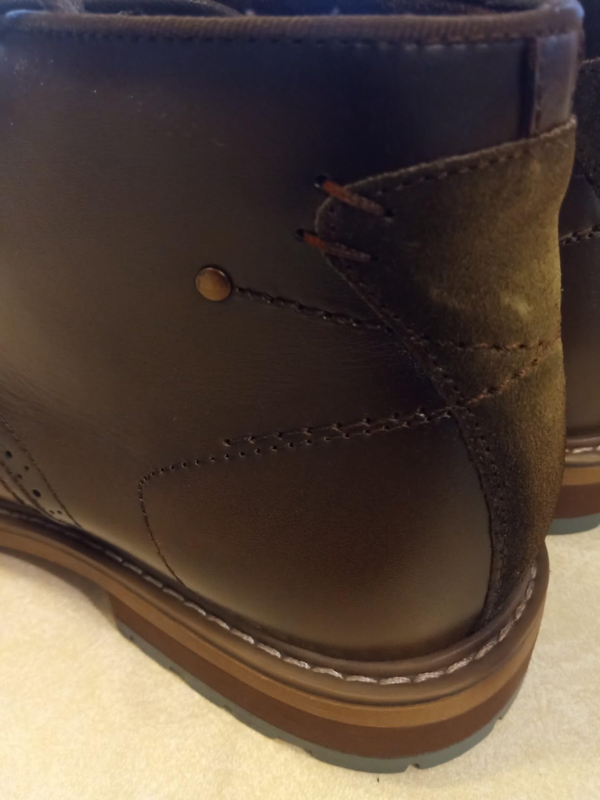 Arkbird Mens Chukka Dress Boots Genuine Leather Suede Classic Fashion Casual Ankle Lace-up Dress Boots for Men customer photo 2
