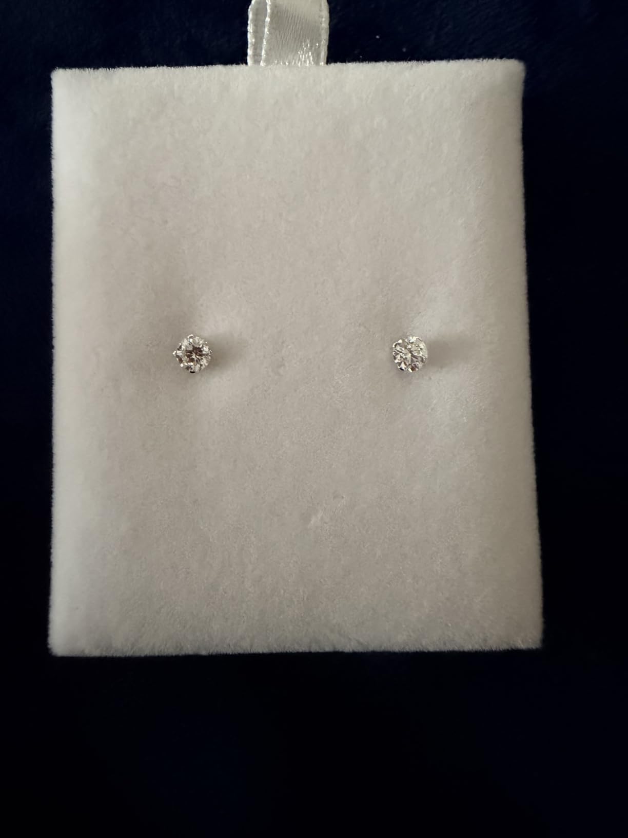 Belacqua Lab Grown Diamond Stud Earrings in 14K White Gold, Round Cut, 1/4 to 4 Carat, F-Color, VS-Clarity, 4 Prong Setting, Push Back, Jewelry for Women, Gift Box Included customer photo 1