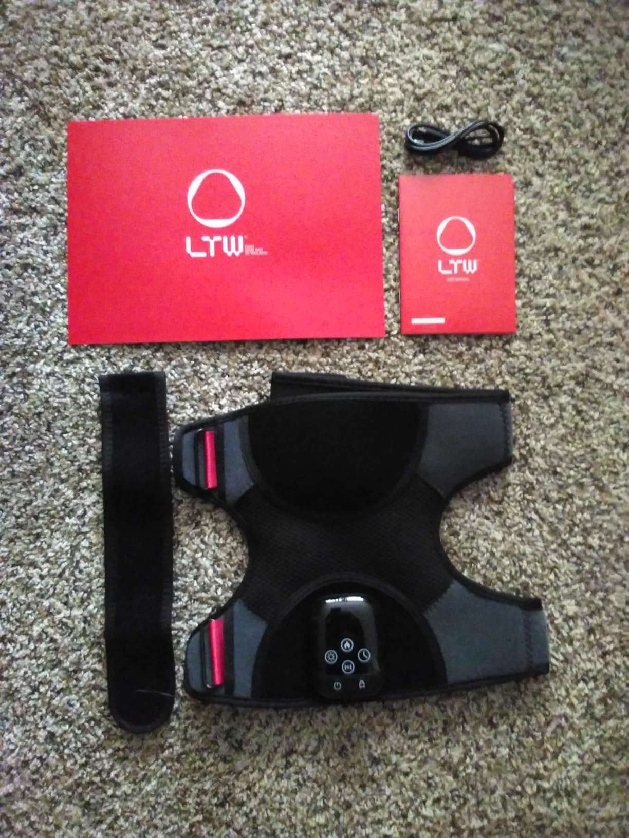 LTW Knee Massager with Heat and Red Light, Cordless Heated Knee Brace with 3 Heat/3 Vibration/5 Light Levels, 72 Red Lights, 5000mAh Massager for Knee Elbow Shoulder (2 Pack) customer photo 1
