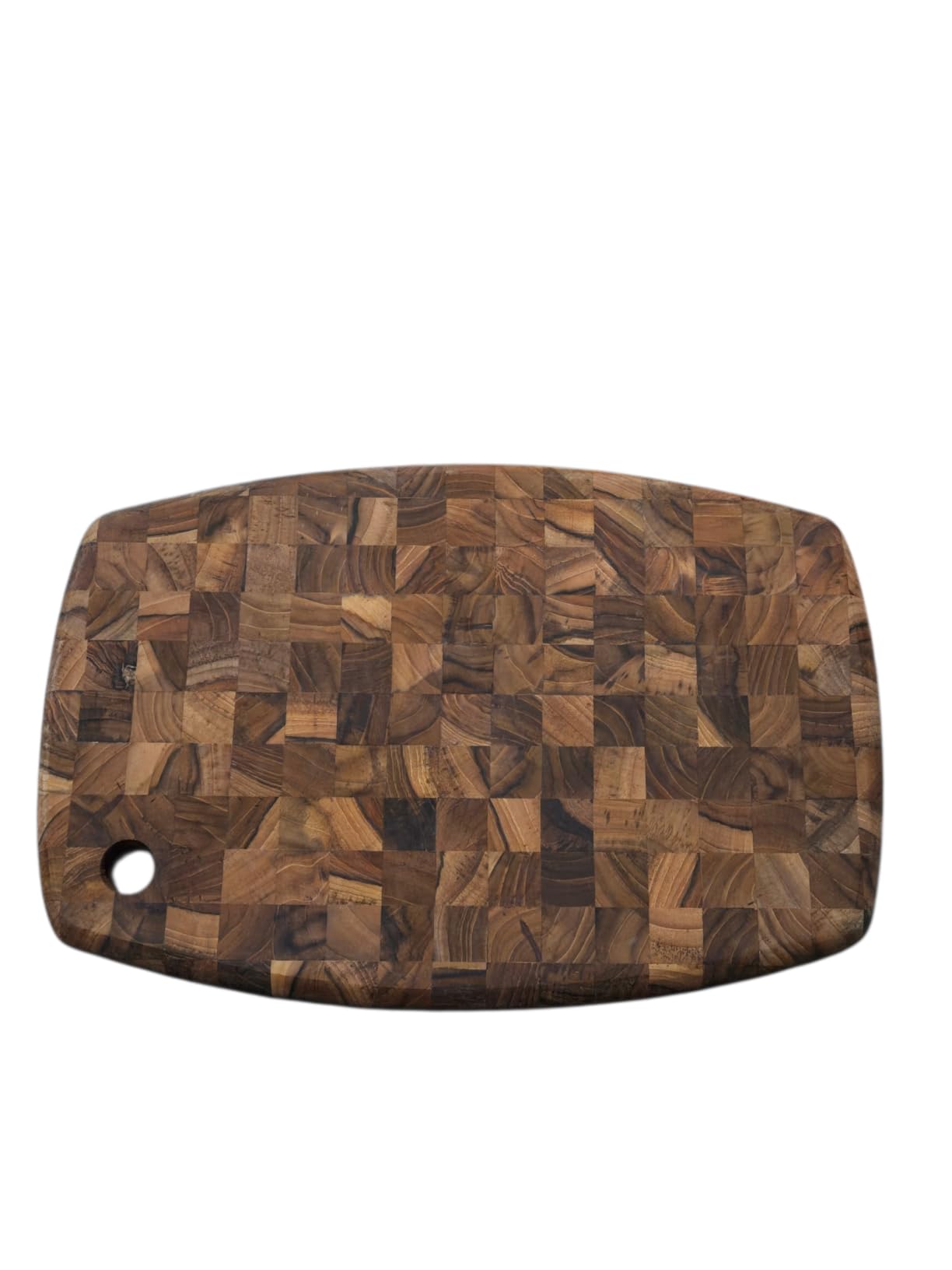 Teak Wood Oval End Grain Cutting Board 12