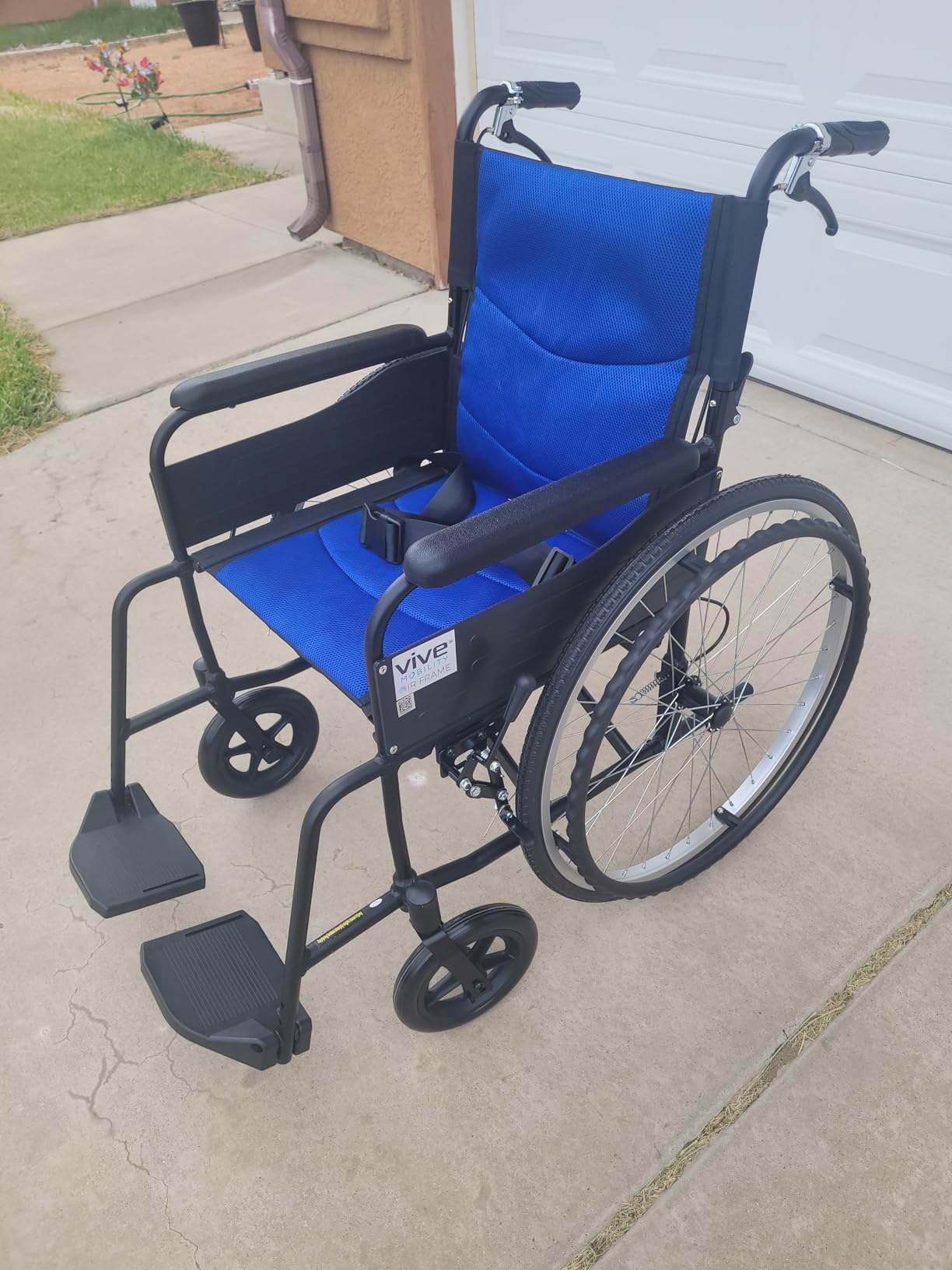 Vive Mobility Ultra Lightweight Wheelchair for Adults - Foldable & Collapsible Transport Wheelchair w/Adjustable Leg Rest & Footrest for Seniors - Portable Wheelchairs for Travel, 18