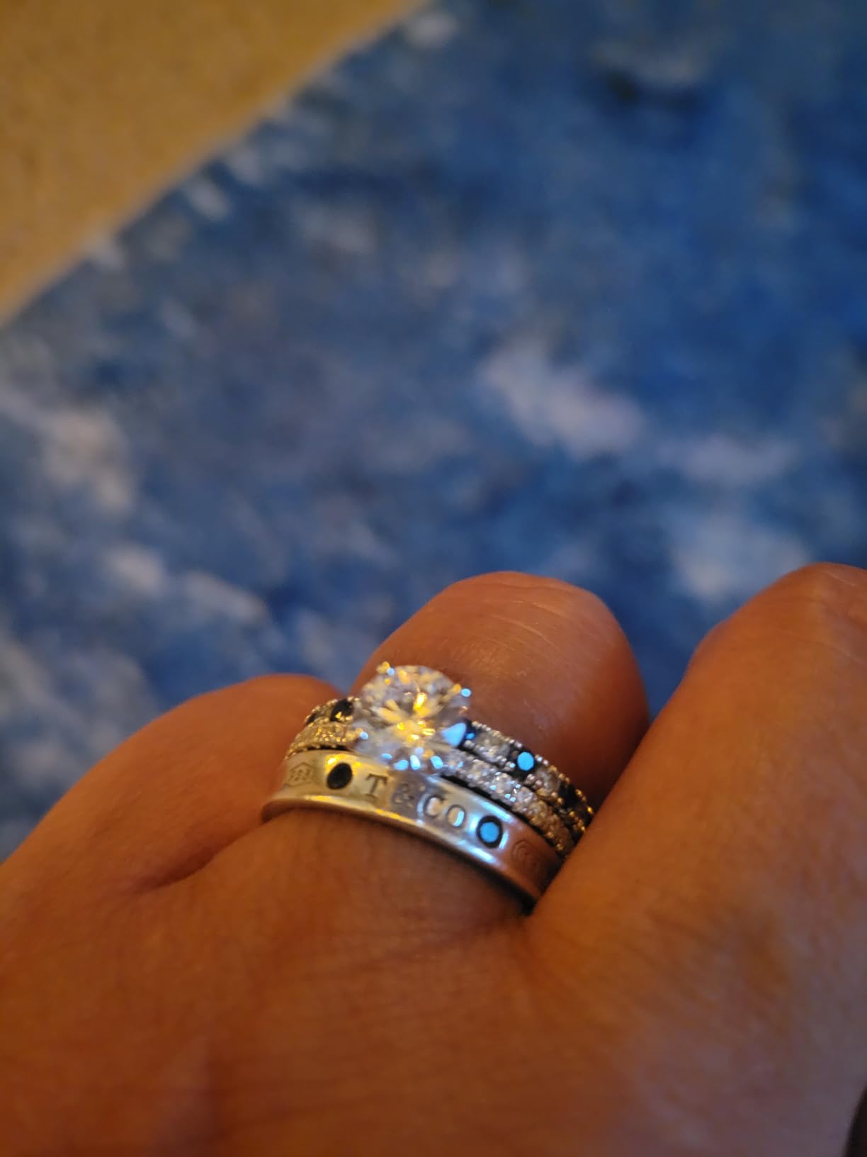 925 Sterling Silver 1.2 CT Round Solitaire Cubic Zirconia Engagement Ring Halo Promise Ring Size 3-13 customer photo 1