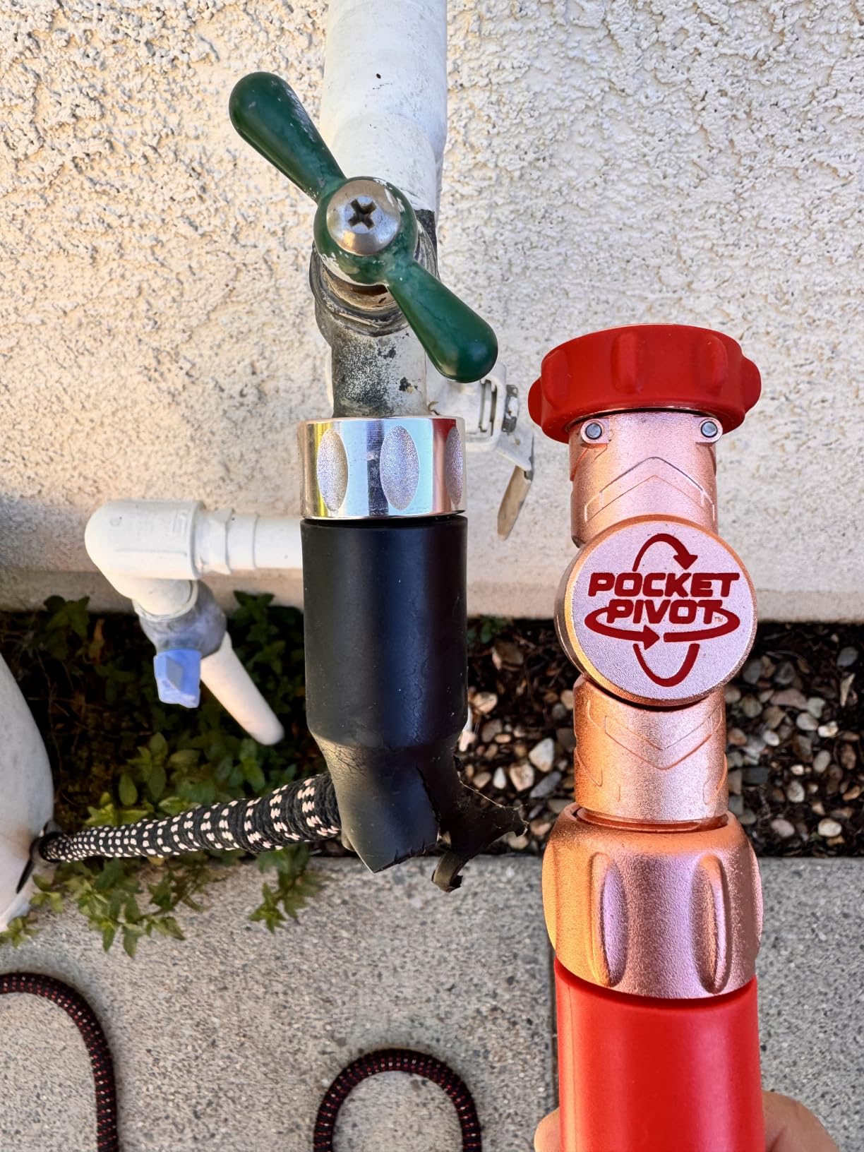 Pocket Hose Ballistic 50 FT Expandable Garden Hose w/Pocket Pivot Swivel Connector, Anti-Burst Sleeve Reinforced with Bulletproof Fiber, Lightweight, No-Kink, Compact, UV-Protected, AS SEEN ON TV customer photo 2