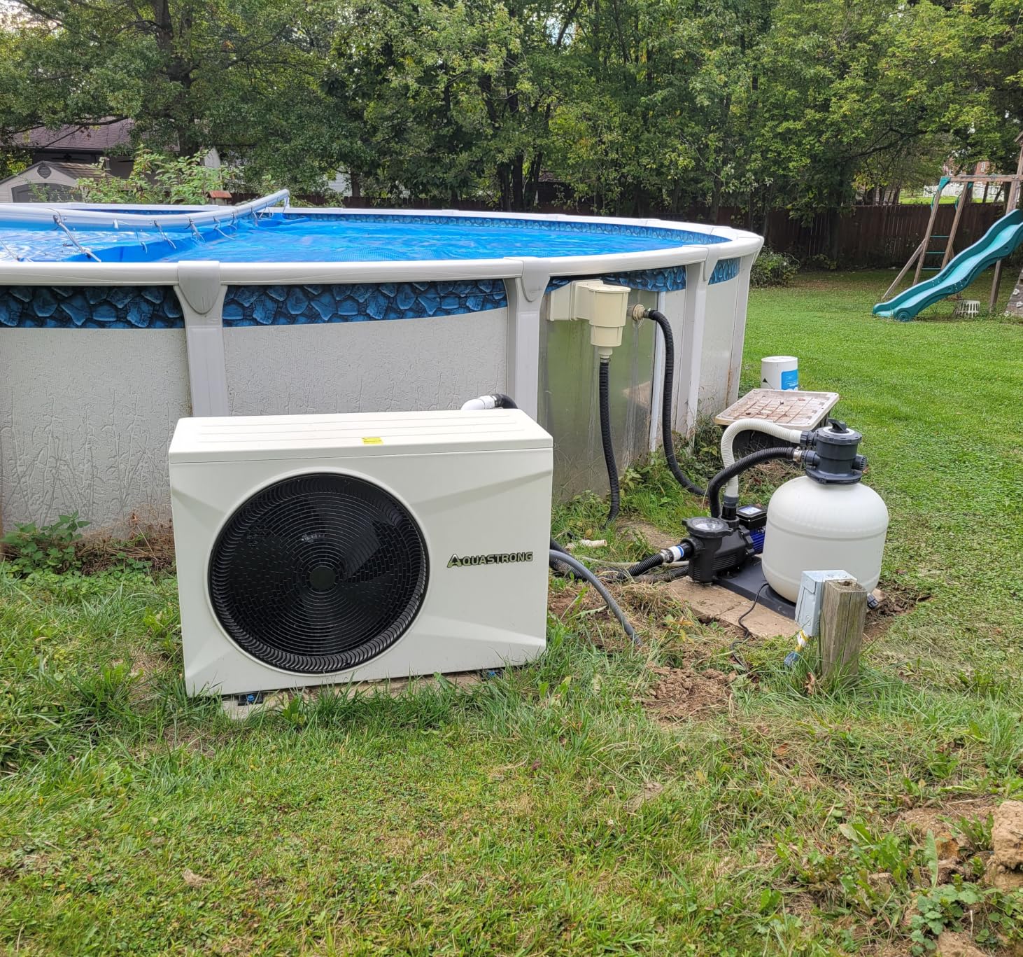 AQUASTRONG Swimming Pool Heat Pump, Electric Pool Heater for Above Ground and Inground Pool, Heating and Cooling Pool Heater Pools Up to 6500 Gallons customer photo 1