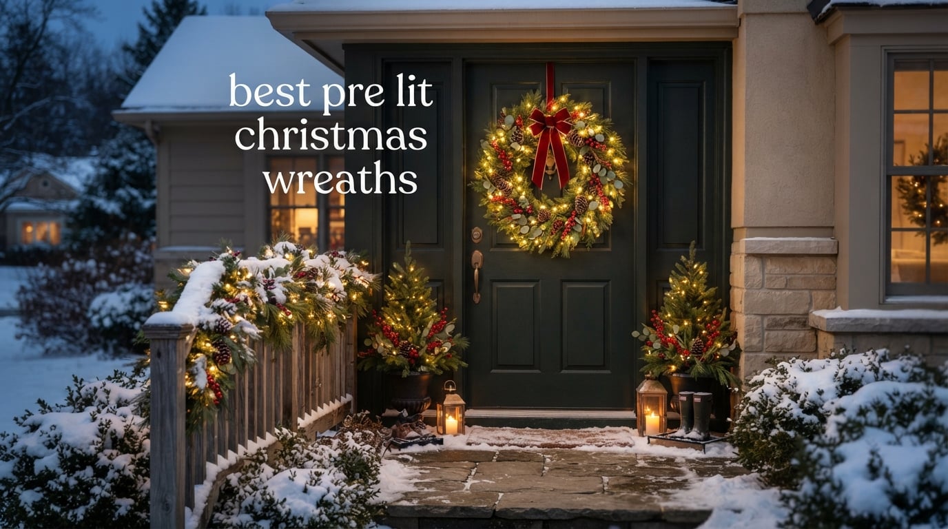 best pre lit christmas wreaths