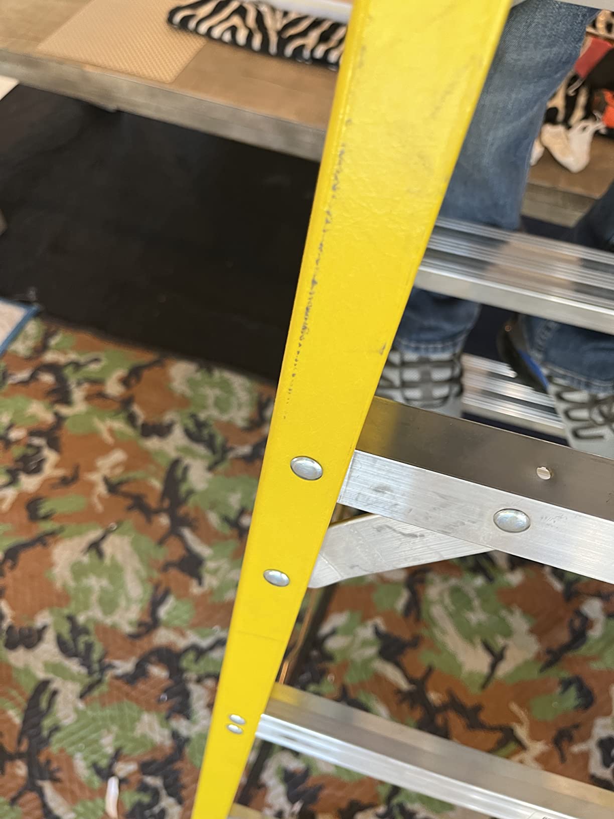 Werner 3 ft. Yellow Fiberglass Step Ladder with 375 lb. Load Capacity Type IAA Duty Rating 7303 customer photo 2