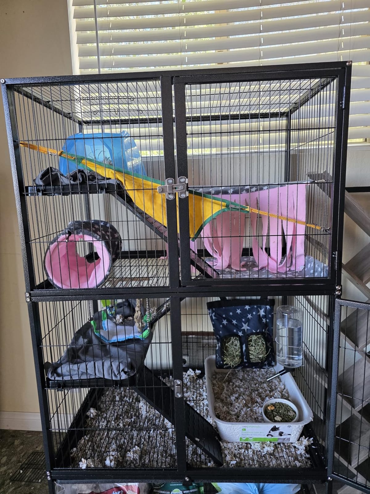 Prevue Pet Products 485 Feisty Ferret Home with Stand, Black Hammertone Small customer photo 1