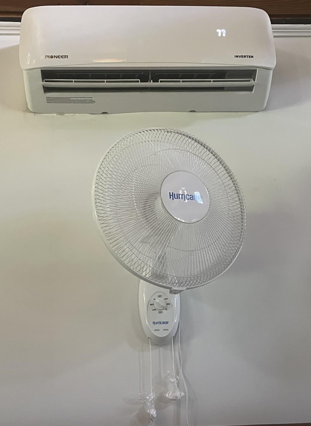 Hurricane Supreme Oscillating Wall Fan, 3 Speeds, White - 16in customer photo 1