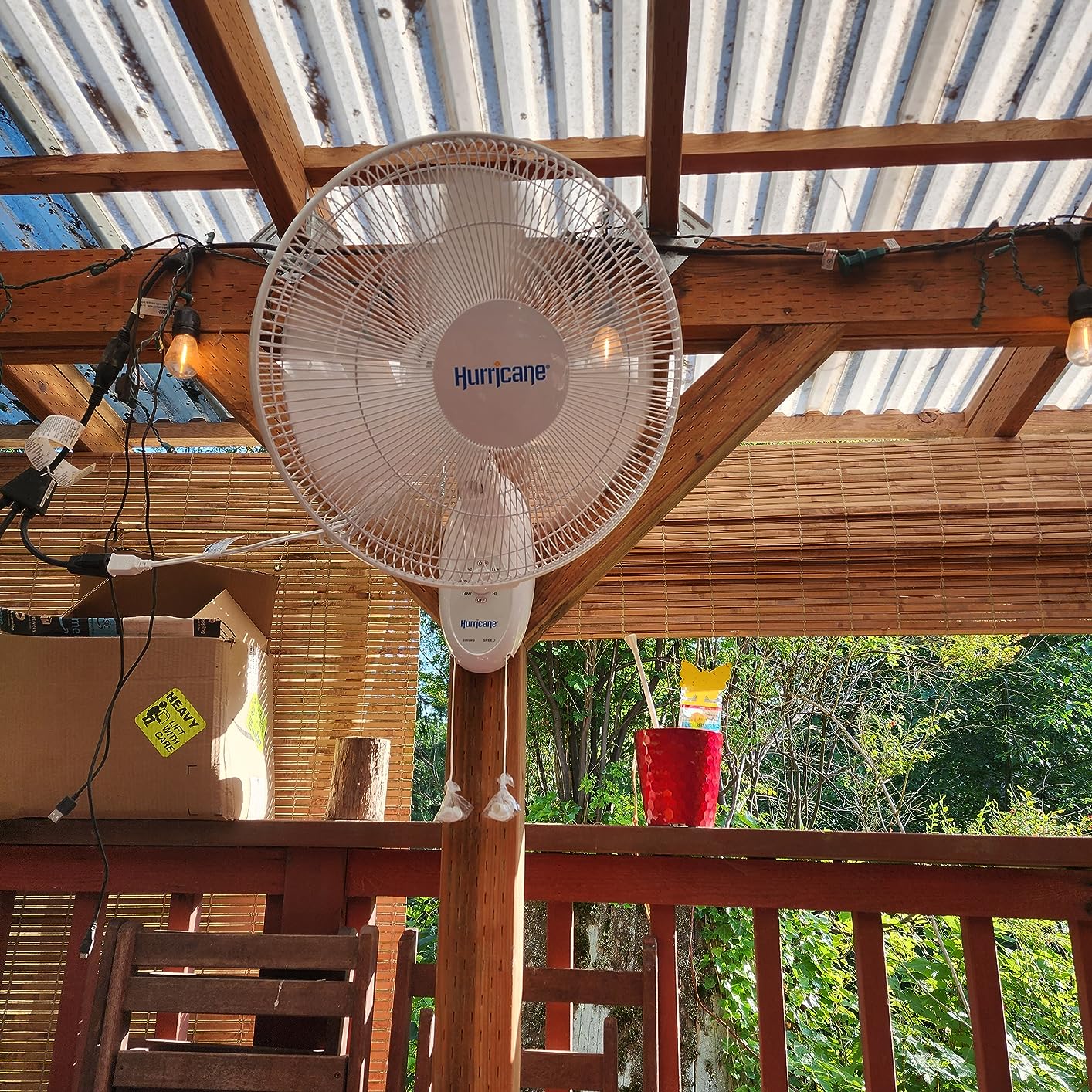 Hurricane Supreme Oscillating Wall Fan, 3 Speeds, White - 16in customer photo 2