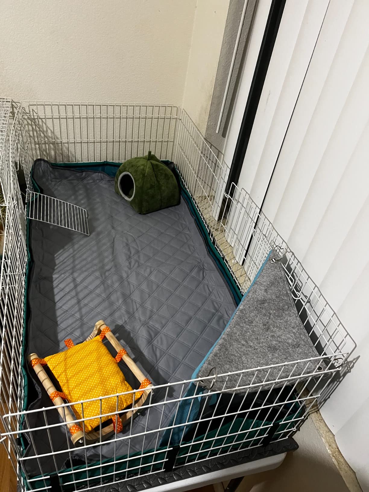 MidWest Homes for Pets Guinea Habitat Plus Cage, Includes Divider Panel and Hinged Top, Washable PVC Canvas Bottom, Expandable Small Animal Cage for Guinea Pigs, 171GHP customer photo 2
