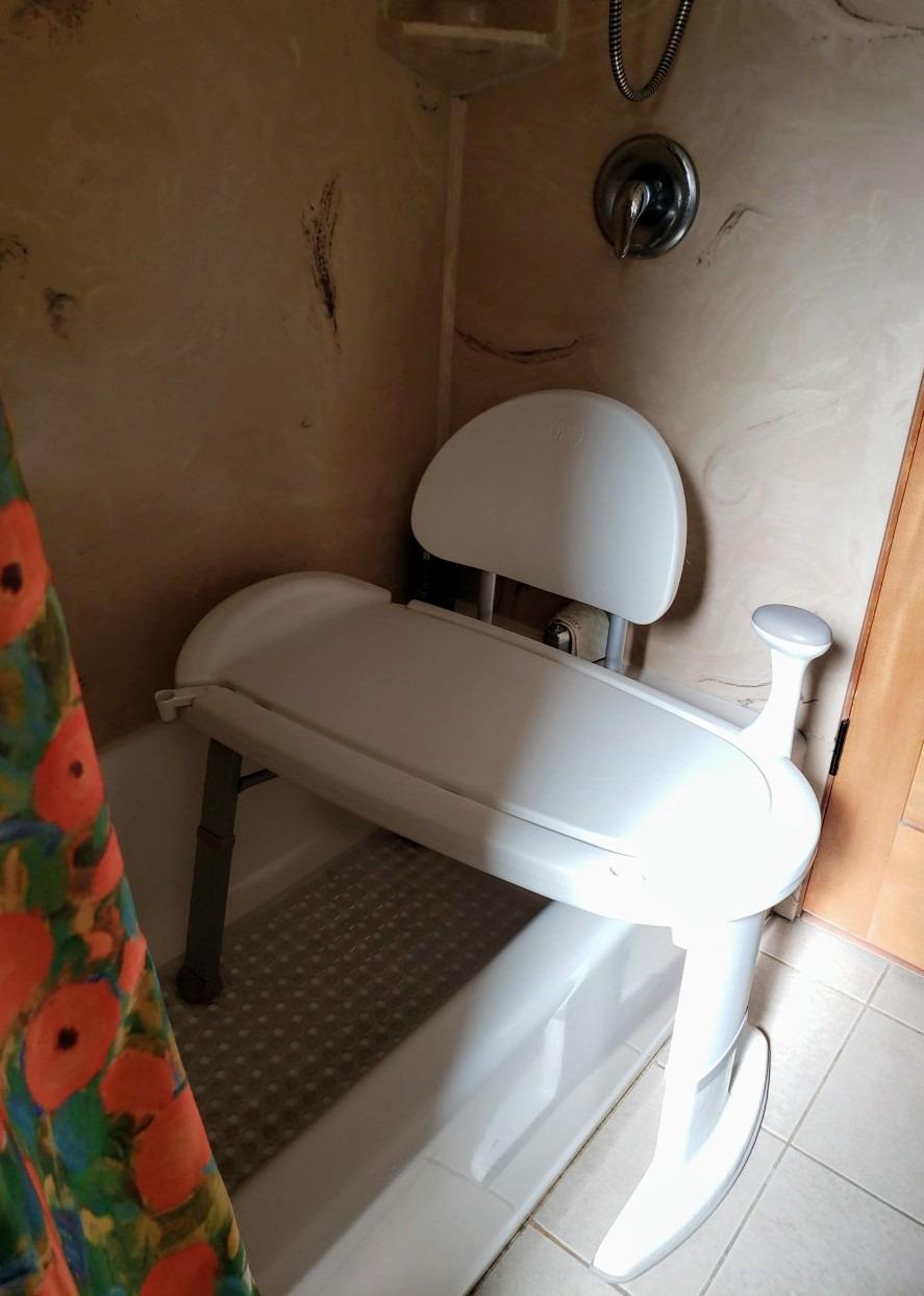 Moen Home Care Bath Safety Tub Transfer Bench, Shower Chair for Elderly and Disabled with Adjustable Height, Handicap Accessories for Daily Living, DN7105 customer photo 1