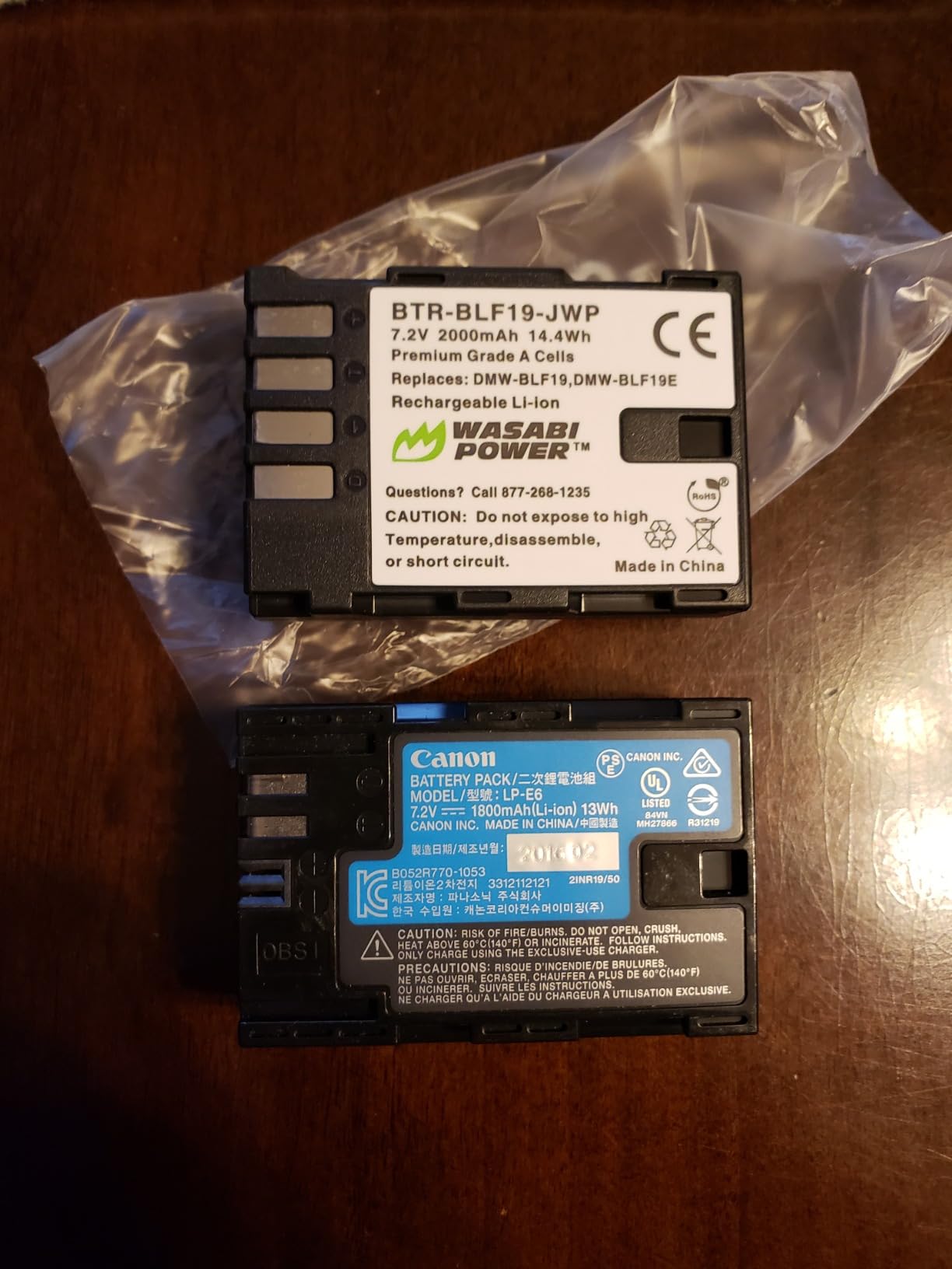 Wasabi Power LP-E6, LP-E6N Battery for Canon EOS 5D Mark II/III/IV, 5DS, 5DS R, 6D, 6D Mark II, 7D, 7D Mark II, 70D, 80D, 90D, R, R5, R6, Ra, XC10, XC15, BMPCC 4K, BMPCC 6K customer photo 2