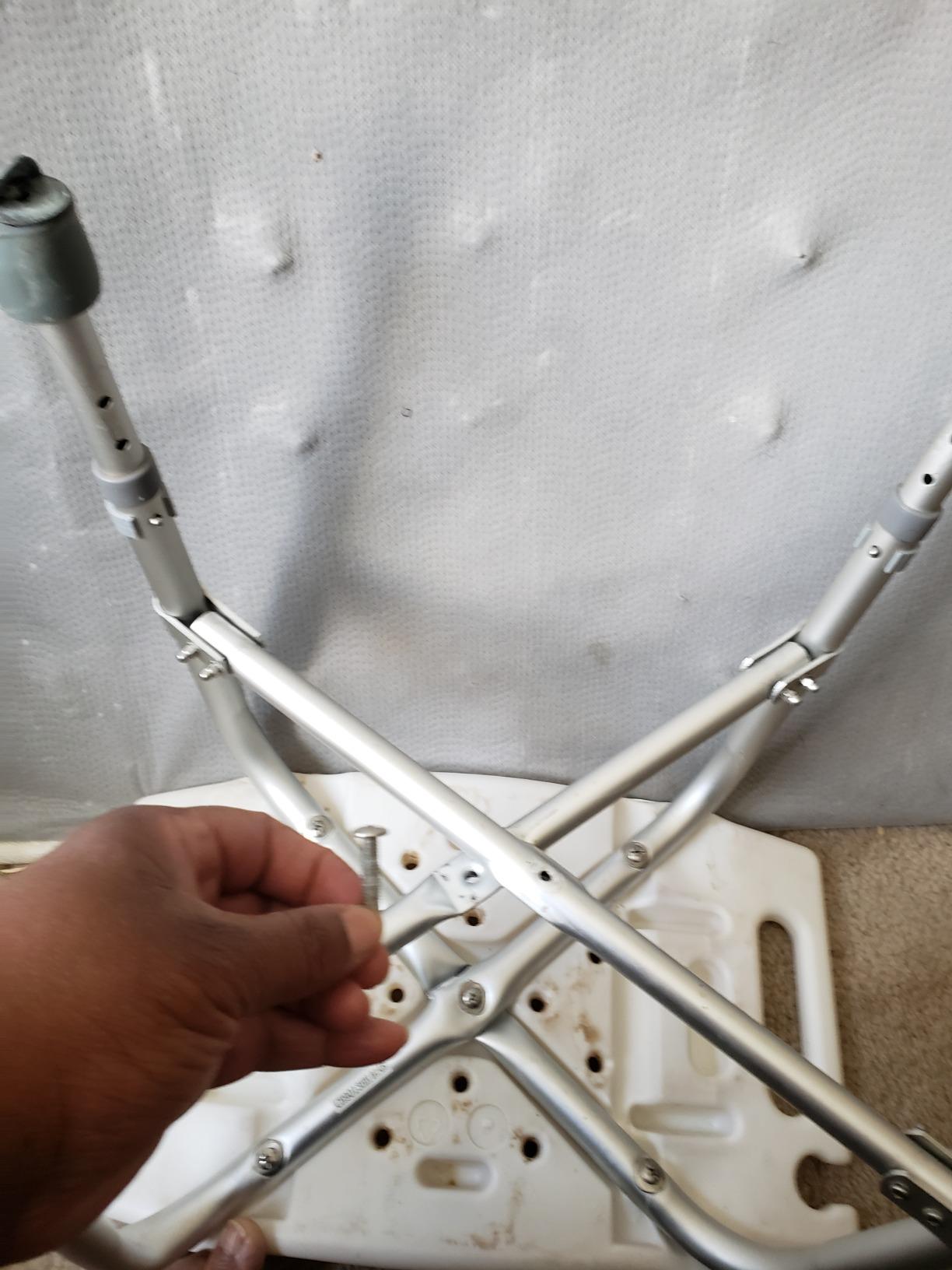 NOVA Heavy Duty Shower Chair, 500 lb Bariatric Bath Seat for Seniors, Fully Assembled, Adjustable Height 17