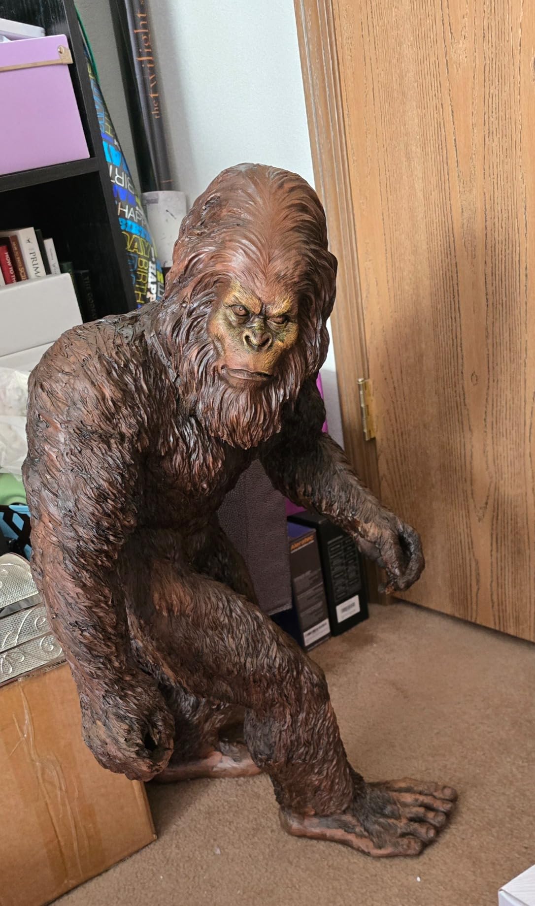 Design Toscano Yeti the Bigfoot Indoor/Outdoor Garden Statue, Medium 21 Inch Tall, Cast Stone Resin, Brown Finish customer photo 1