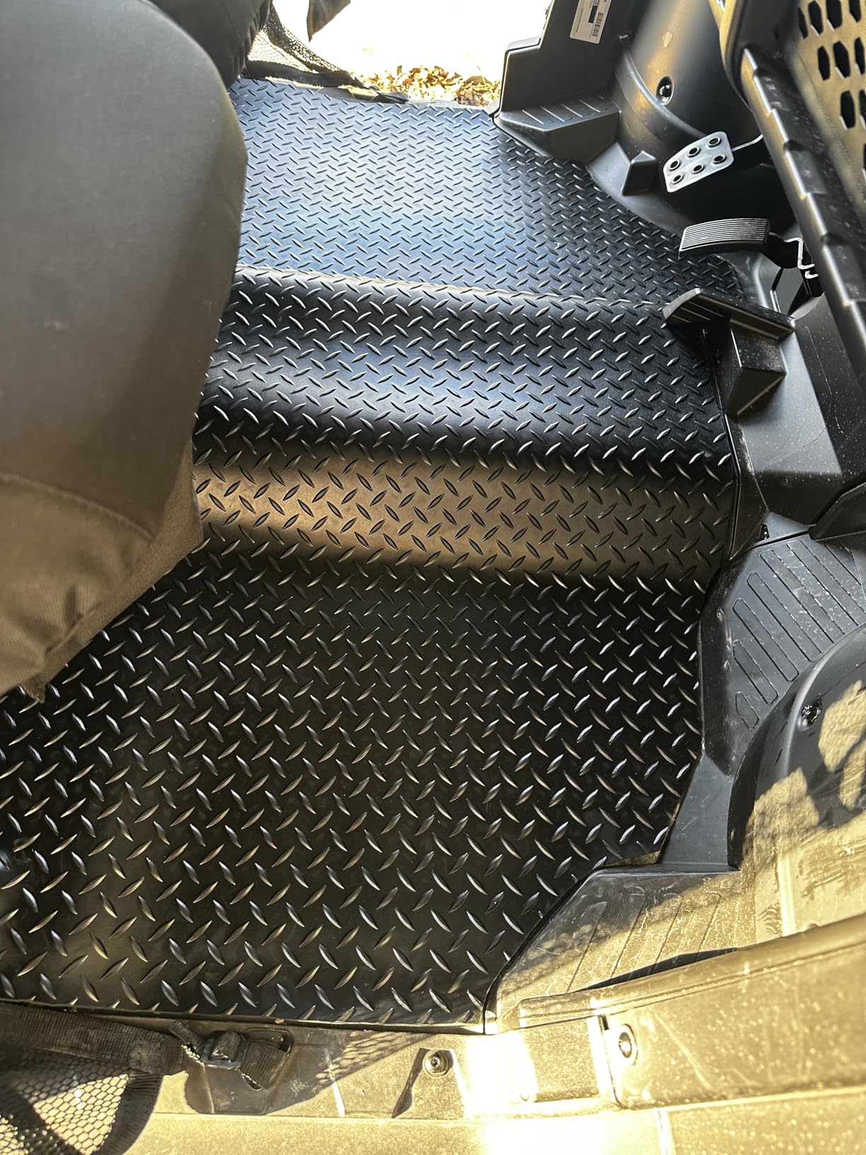 Rubber-Cal Diamond-Plate Rubber Flooring Roll - 3 mm x 4 ft x 7 ft Roll - Black customer photo 2