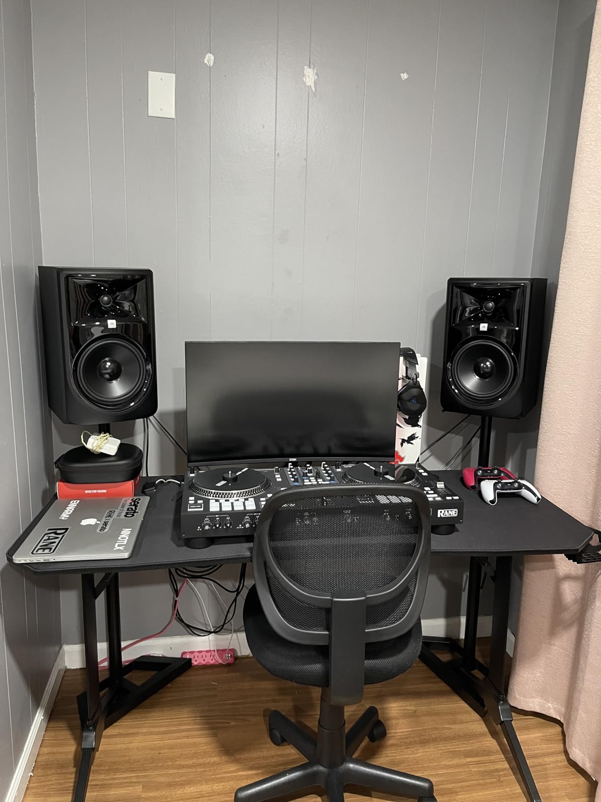 Rockville RVSM1 Black Pair Adjustable Height Studio Monitor Speaker Stands | 33