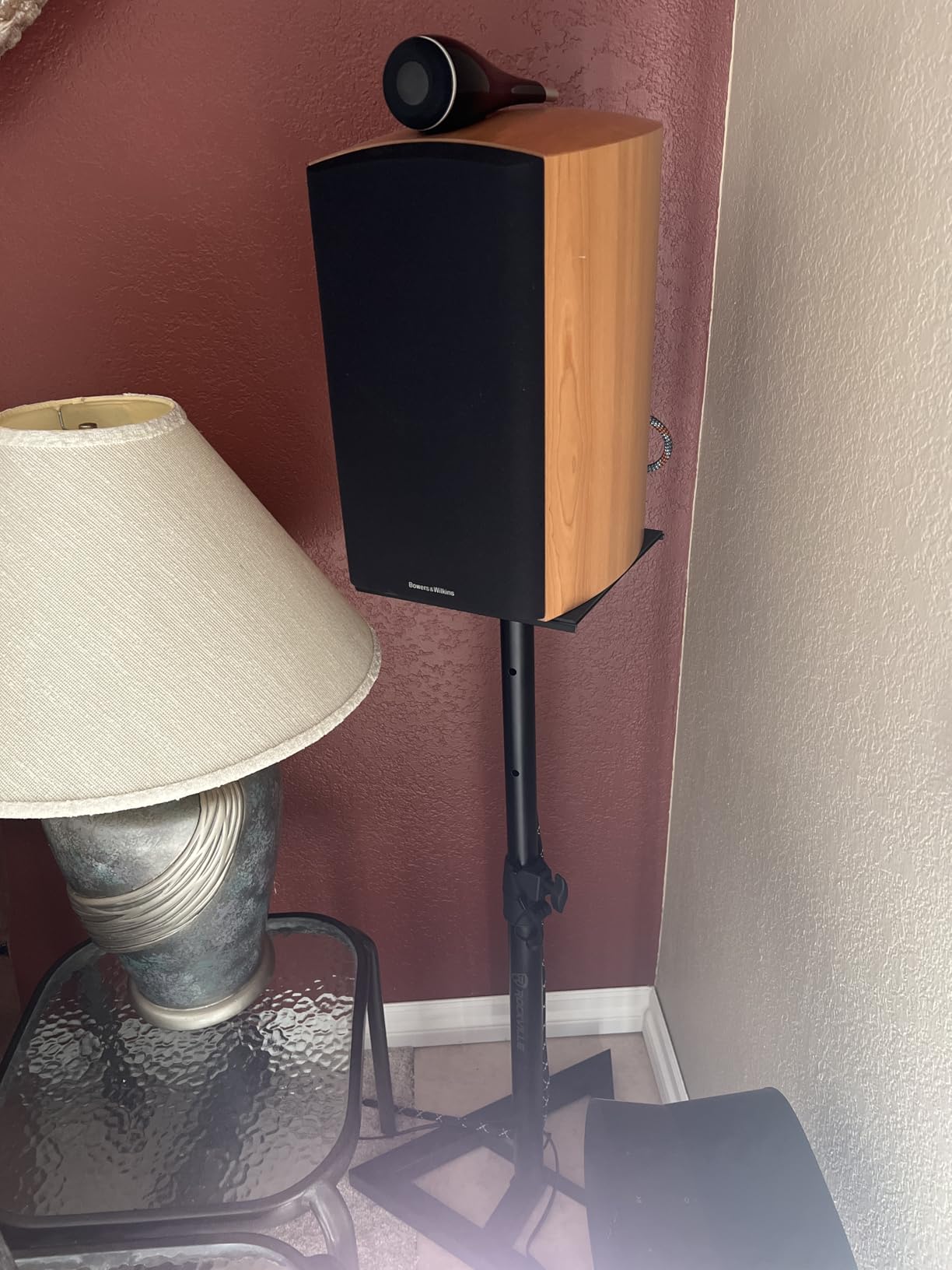 Rockville RVSM1 Black Pair Adjustable Height Studio Monitor Speaker Stands | 33