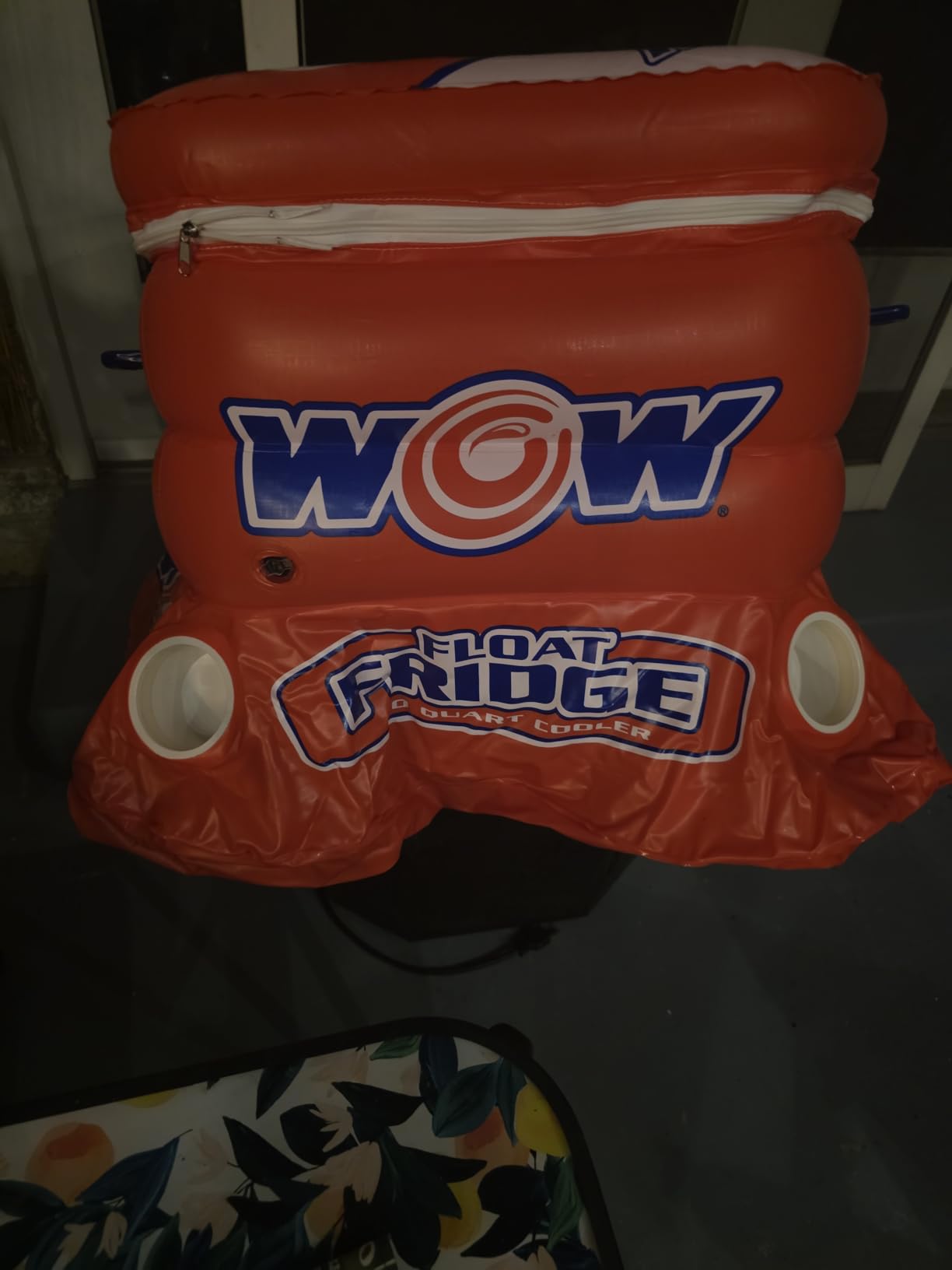 WOW Sports Inflatable Float Fridge Cooler - 30 qt - 4 Cup Holders customer photo 1