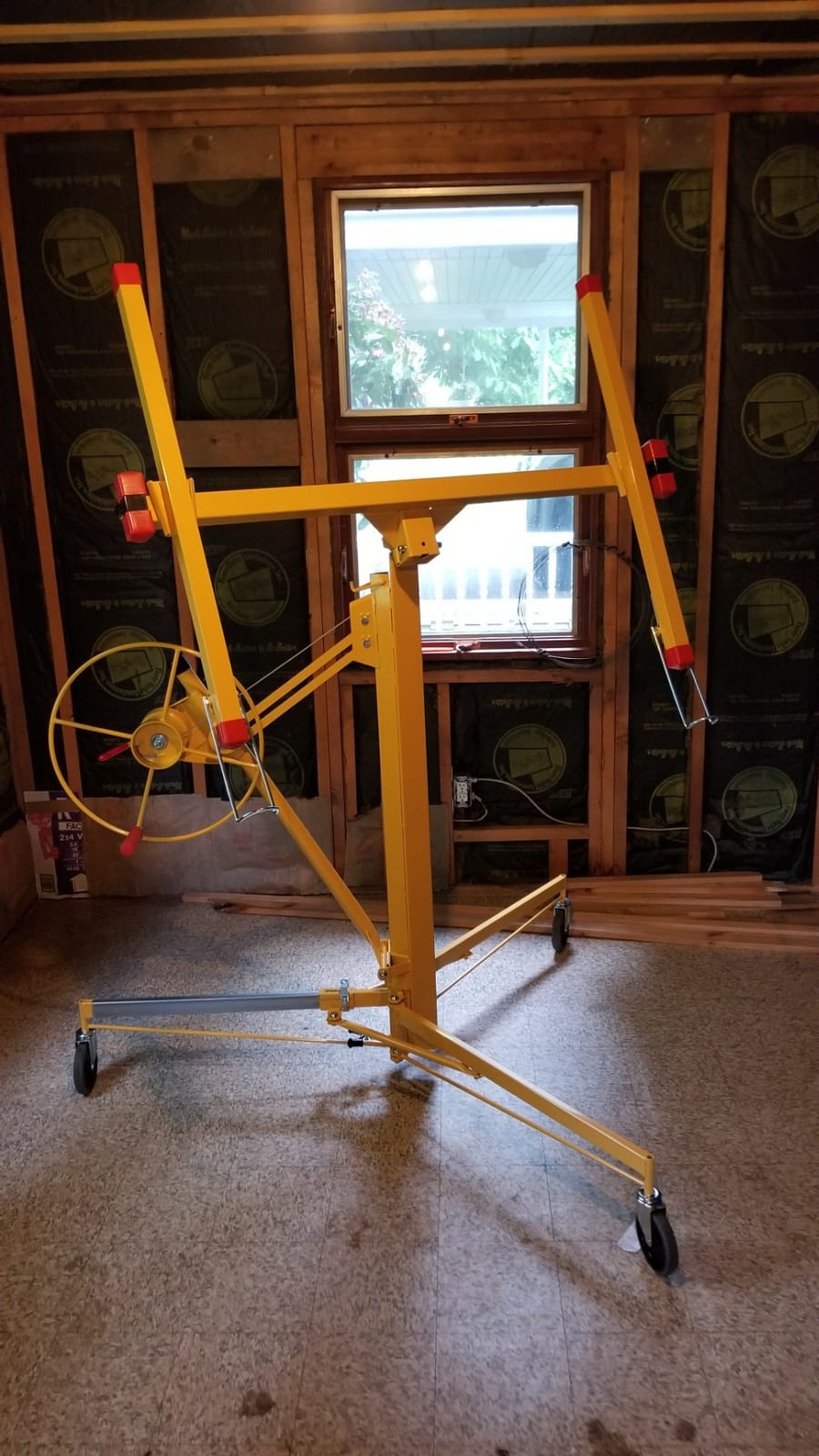 PANELLIFT Drywall Lift, Sheetrock Hoist 125, 150 lbs, Rolling Panel Lift, Drywall Installation, Rolling Lifter, Sheetrock Lift, Drywall Lifter, Adjustable customer photo 1