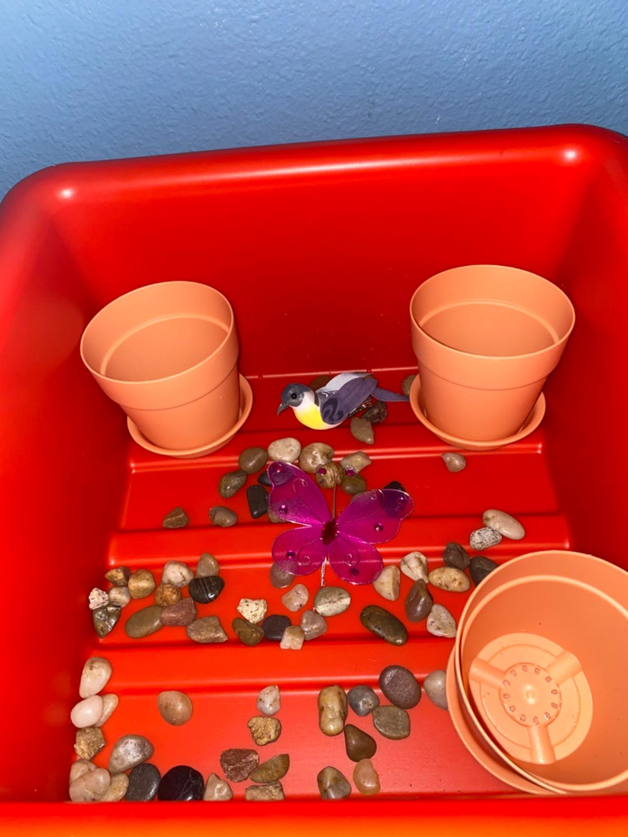 ECR4Kids 2-Station Sand and Water Adjustable Play Table, Sensory Bins, Blue/Red | Durable plastic/steel, GREENGUARD Gold Certified, 3-5 years, 80 lb capacity, adjustable legs, easy-lift lids, indoor/outdoor customer photo 1