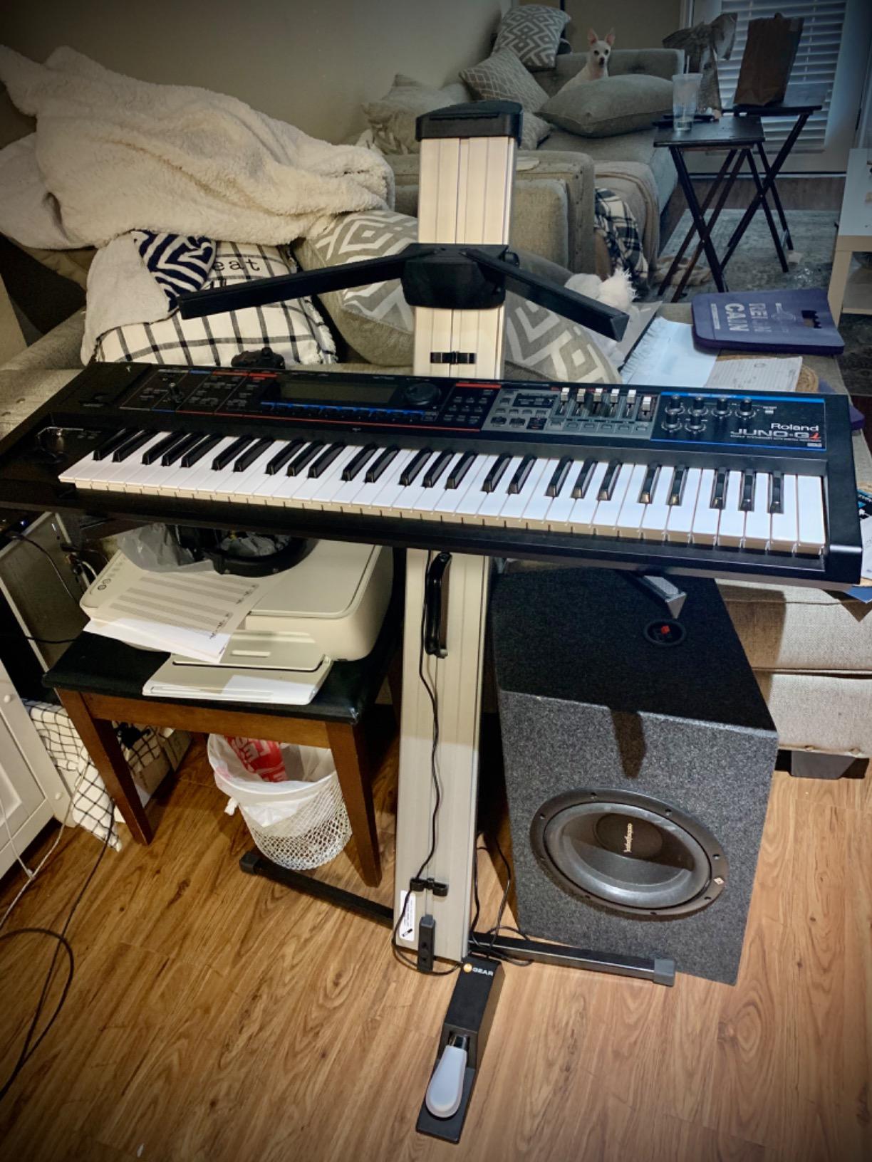 Ultimate Support AX-48 Pro S Apex Column Keyboard Stand - Silver customer photo 2