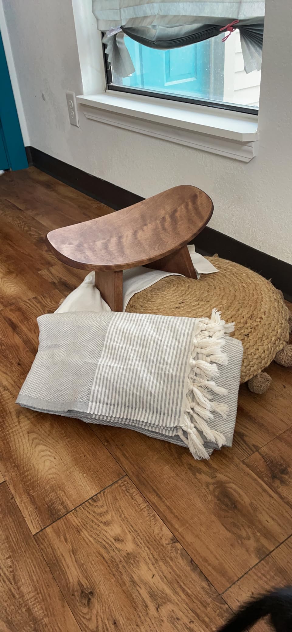 Meditation Bench IKUKO, Travel Yoga Stool, Walnut, Standard | BLUECONY Original Portable Version With Bag, Seiza Stool Locally Handmade, Wooden Kneeling Yoga Bench, Standard 7