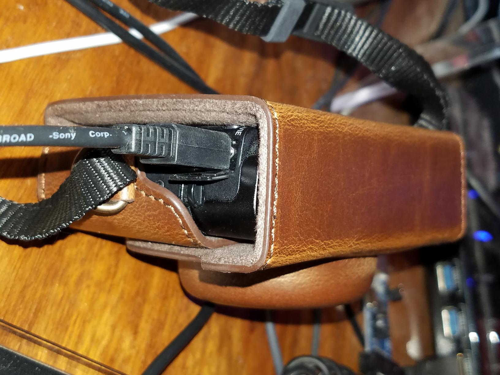 MG284 Ever Ready Leather Camera Case Compatible with Sony Cyber-Shot DSC-RX100 VII, DSC-RX100 VI, DSC-RX100 V, DSC-RX100 IV, DSC-RX100 III - Dark Brown customer photo 1