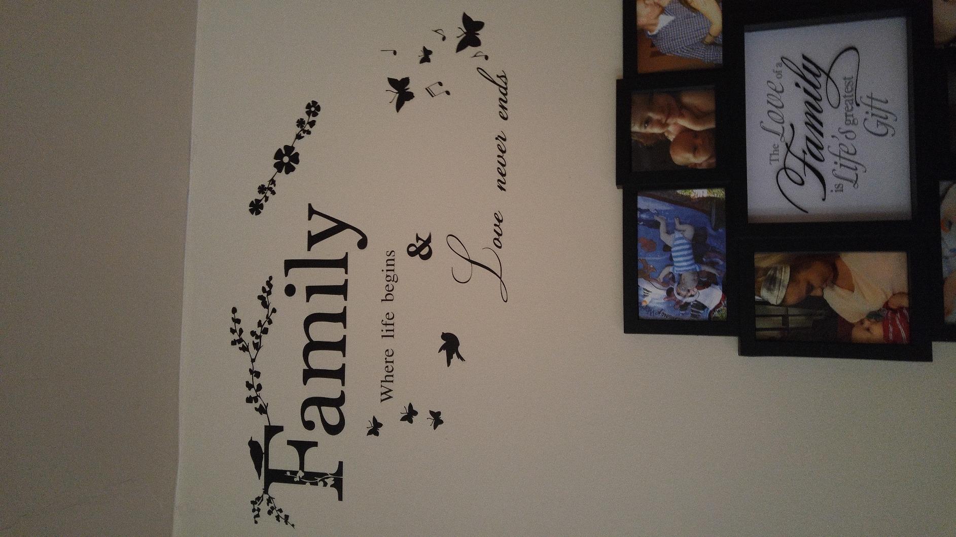 Malden International Designs The Love of a Family Dimensional Collage Black Picture Frame, 8 Option, 6-4x6 & 2-4x4, Black (8308-08) customer photo 2