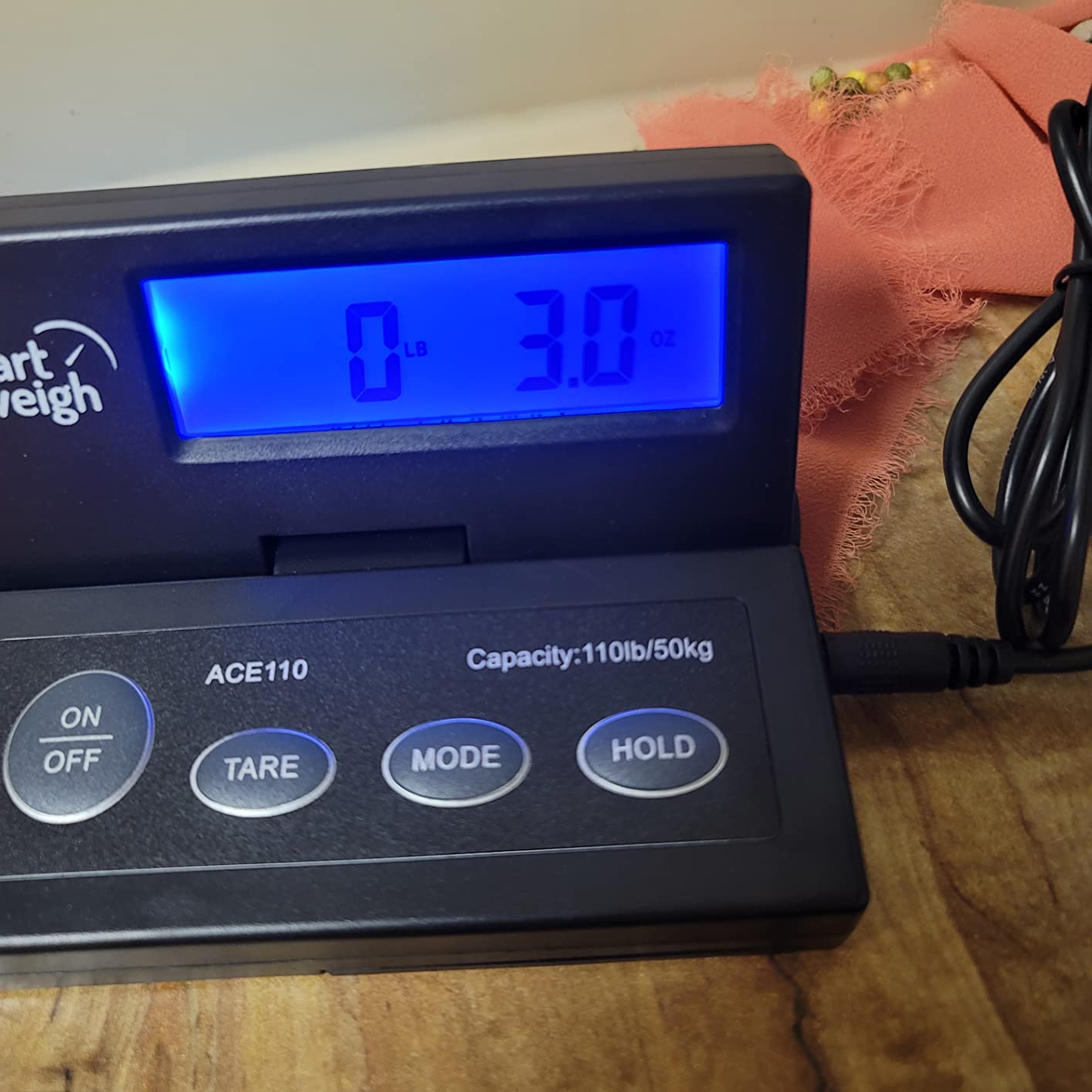 Smart Weigh Digital Postal Shipping Scale, 110lb/50kg to 0.1oz/2g Precision, Hold Function, Separate Wall-Mount Screen, AC Adapter & Batteries Included customer photo 1