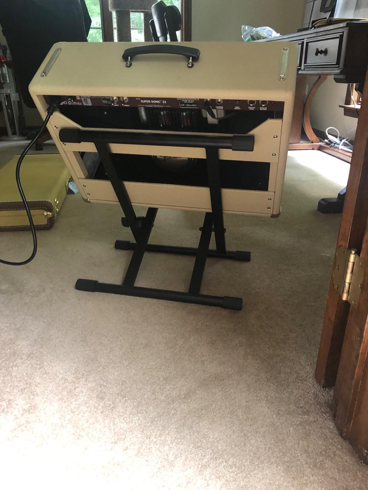 American Sound Connection Professional Guitar Amp Stand or Speaker Cabinet Adjustable Locking Height up to 99 Lbs customer photo 2