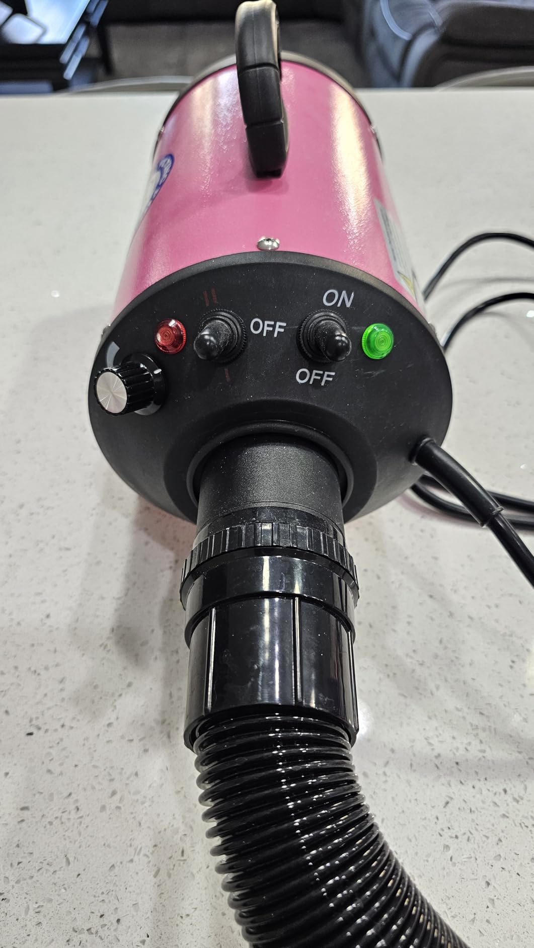 Flying Pig High Velocity Dog Pet Grooming Dryer w/Heater (Model: Flying One, Purple) customer photo 2