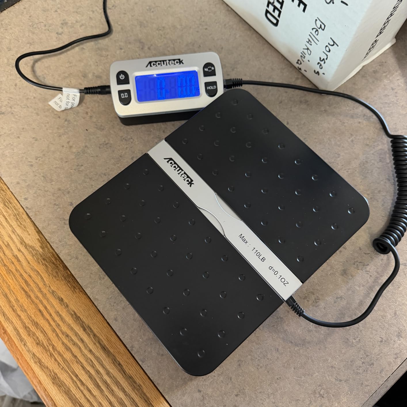 ACCUTECK 8580 High Capacity 110 Lbs High Accuracy 0.1OZ Digital Postal Scale with Remote Display, Batteries and USB Cable and AC Adapter Included customer photo 2