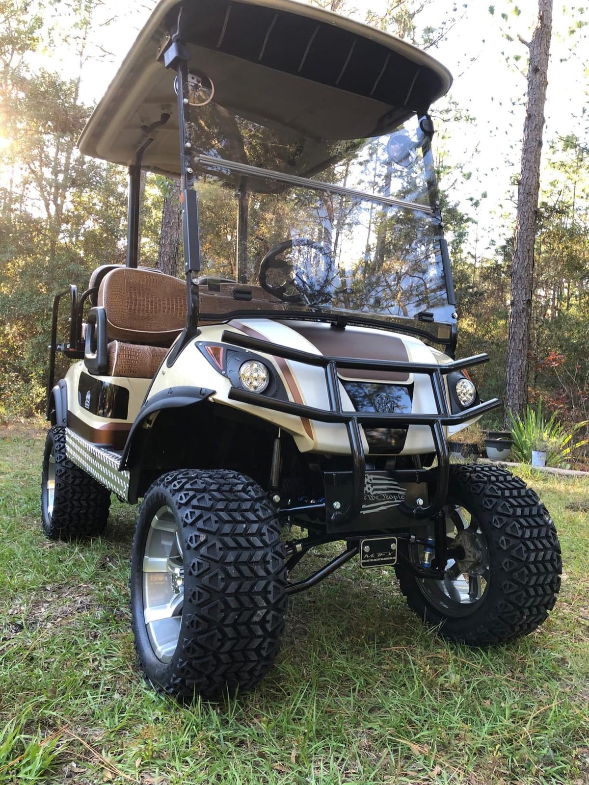 Yamaha Drive2 Golf Cart Brush Guard - Black Powder Coat, Steel Front customer photo 1