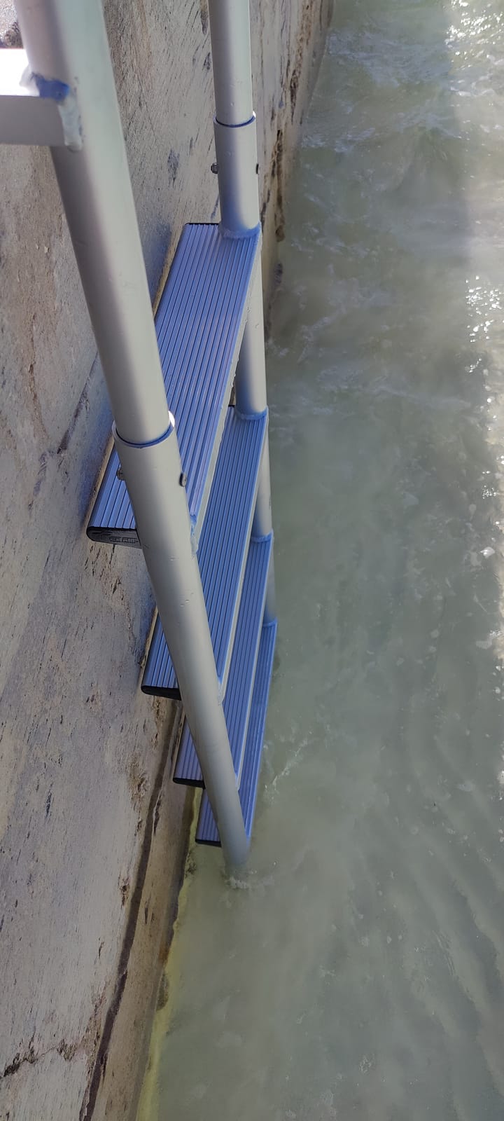 RecPro Marine 4 Step Flip Up and Stationary Boat Dock Swim Ladder 20