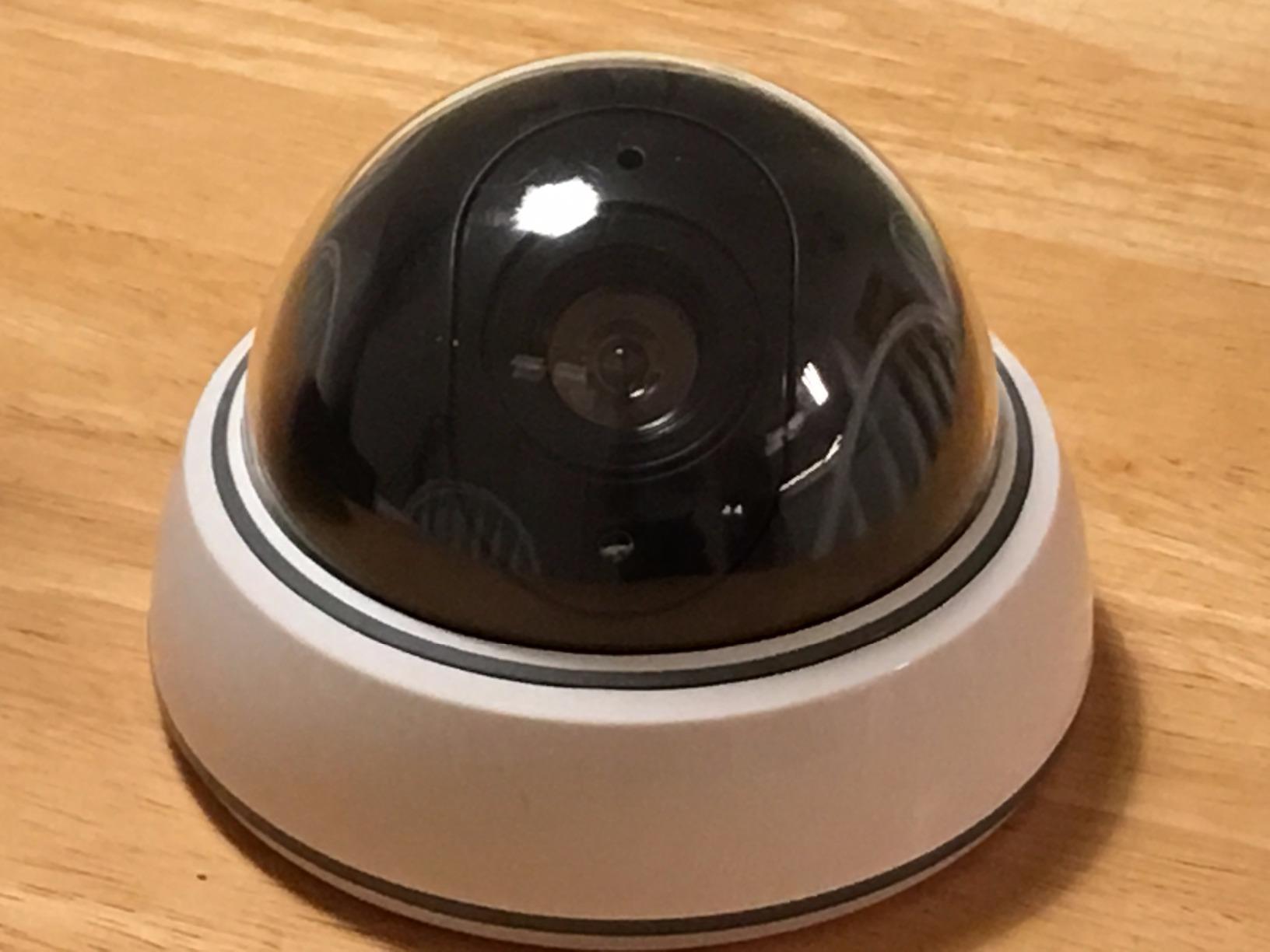 SABRE Fake Dome Security Camera, Flashing Red Light For Nighttime Visibility, Realistic Design Deters Intruders, Battery Operated, No Wiring Required, Fake Dummy Camera, White customer photo 1