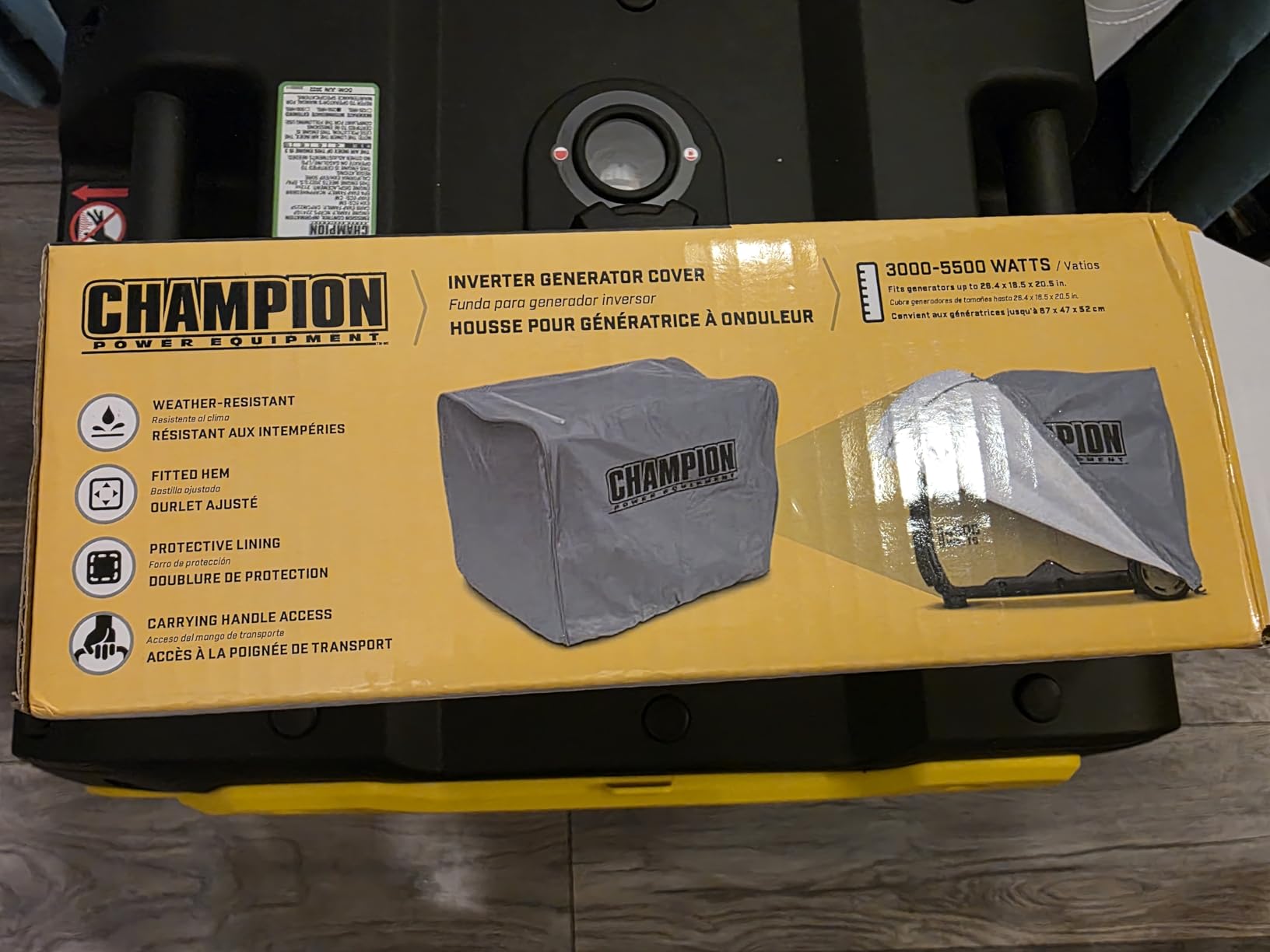 Champion Power Equipment Weather-Resistant Storage Cover for 3000 to 5500-Watt or Higher Inverter Generators customer photo 2