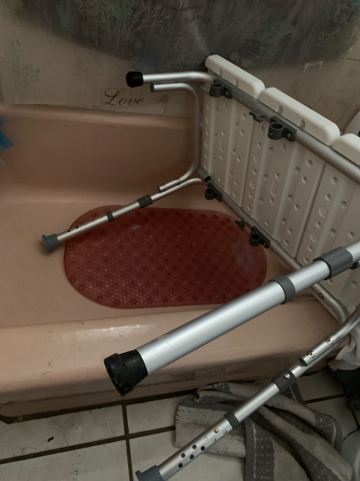 Carex Shower Bench and Shower Chair For Elderly and Disabled with Height Adjustable Legs, Tub Bench Converts to Right or Left Hand Entry, Shower Chair For Bathtub customer photo 2