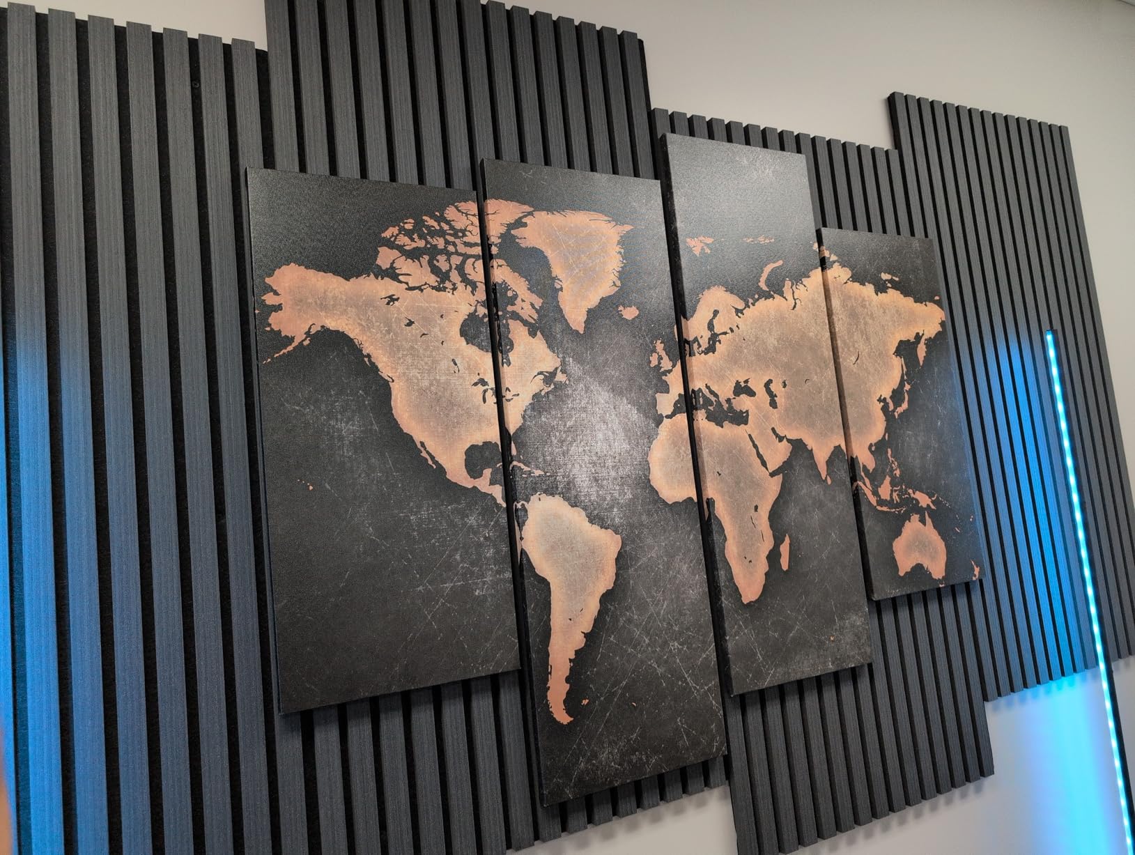 General World Map Black Background Wall Art Painting Pictures Print On Canvas Art The Picture For Home Modern Decoration customer photo 2