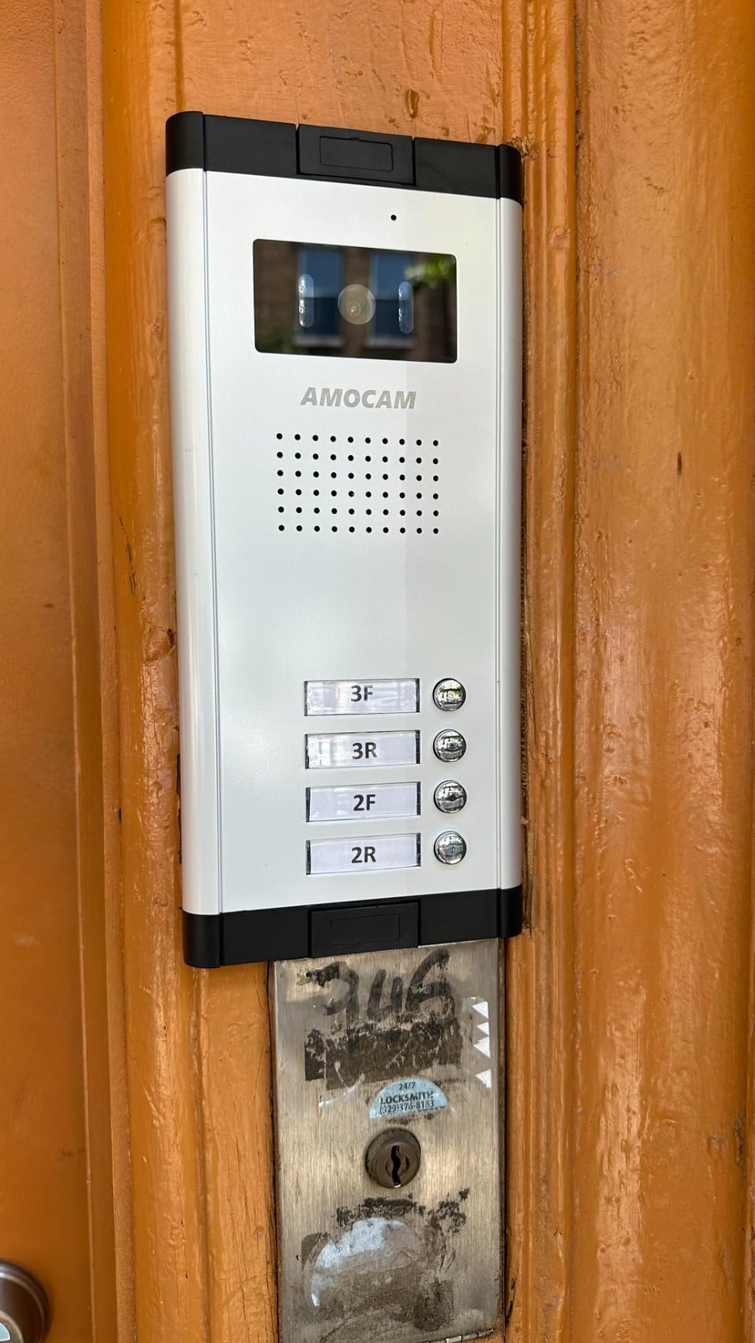 Apartment Video Intercom System, 4 Units Household Video Doorbell | Wired 7 Inches Monitor, IR Outdoor Camera, Monitoring, Unlock, 2 Way Intercom, 1- Camera and 4-Screen for Home Apartment customer photo 2
